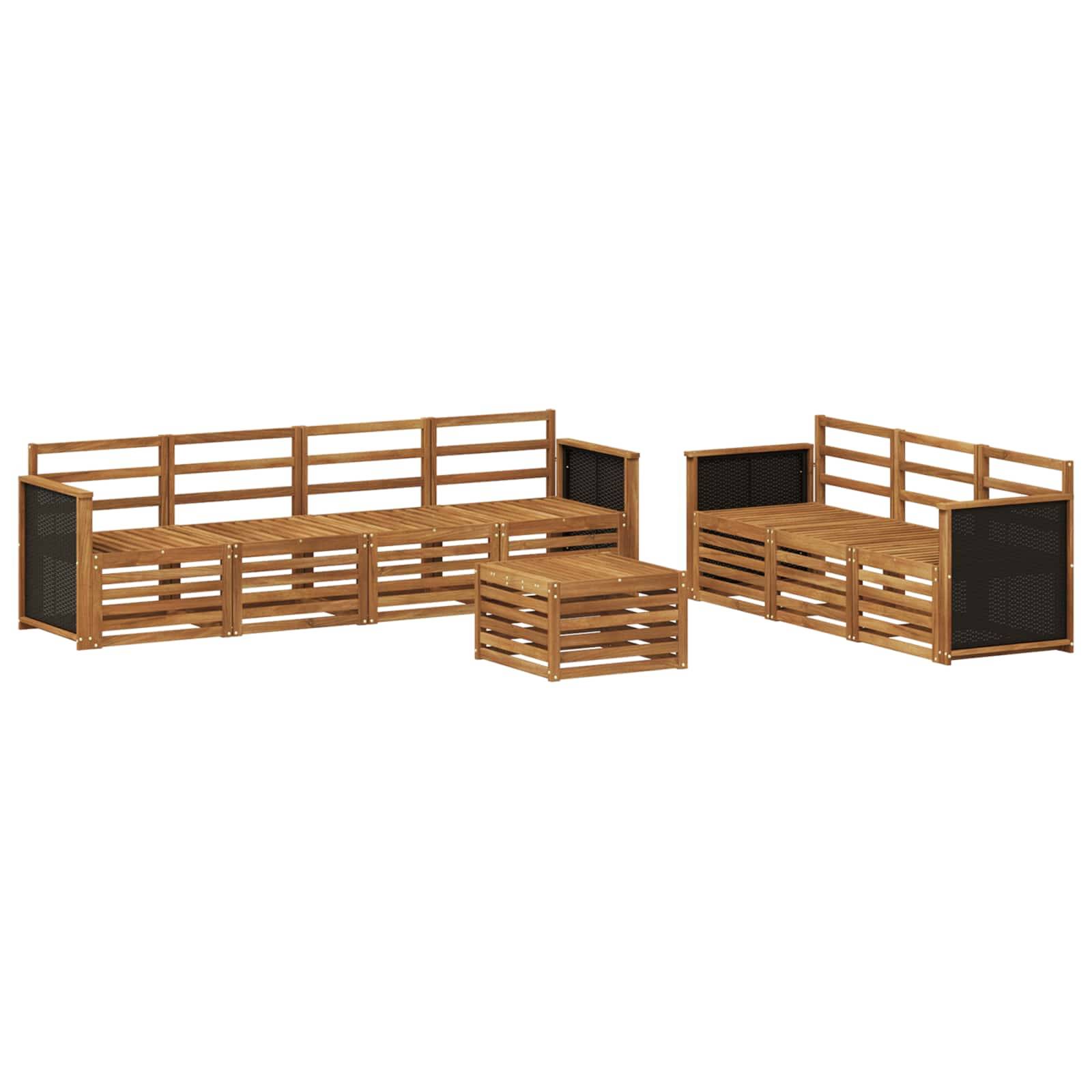 vidaXL Sofagarnituren 8 pcs Massivholz Akazie