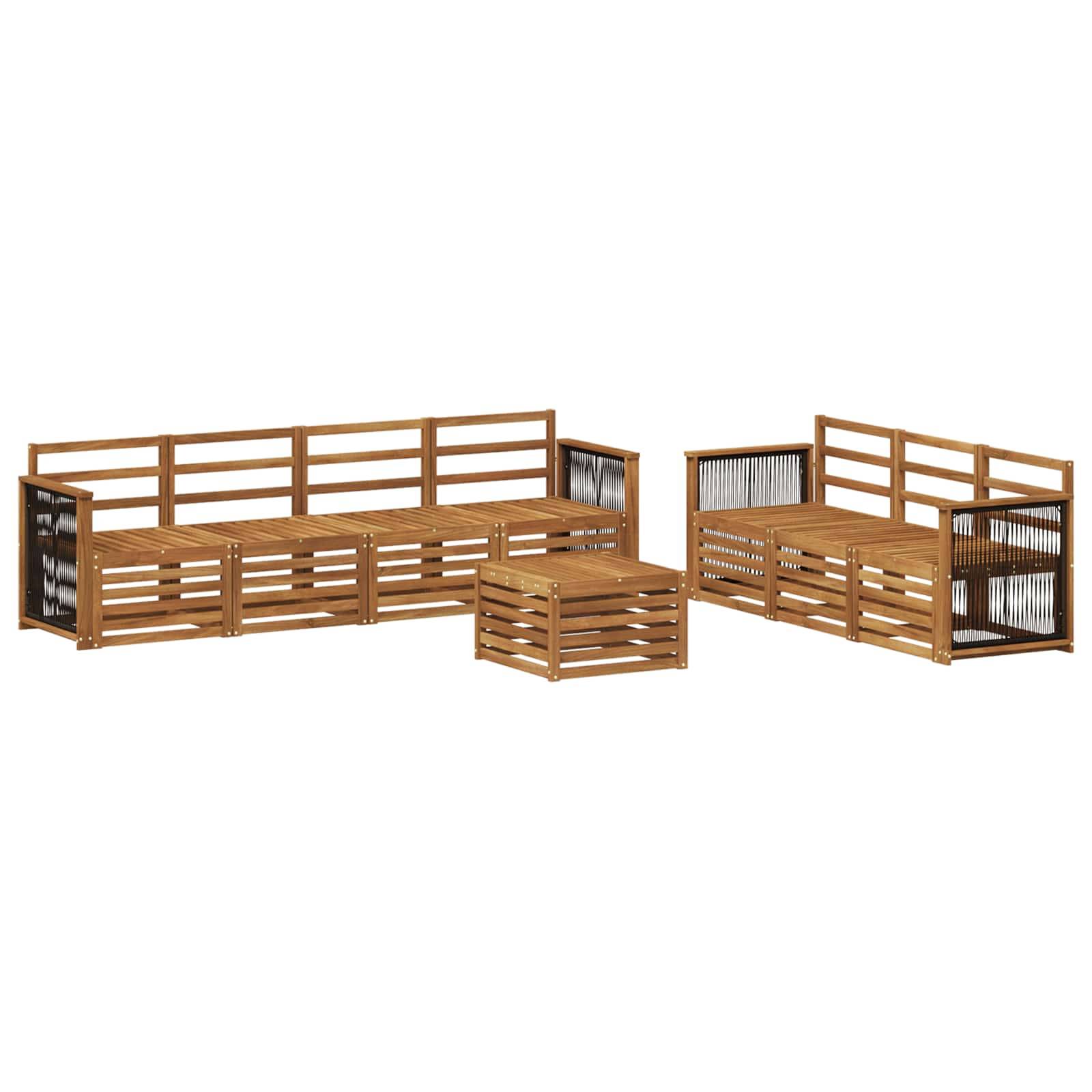 vidaXL Sofagarnituren 8 pcs Massivholz Akazie