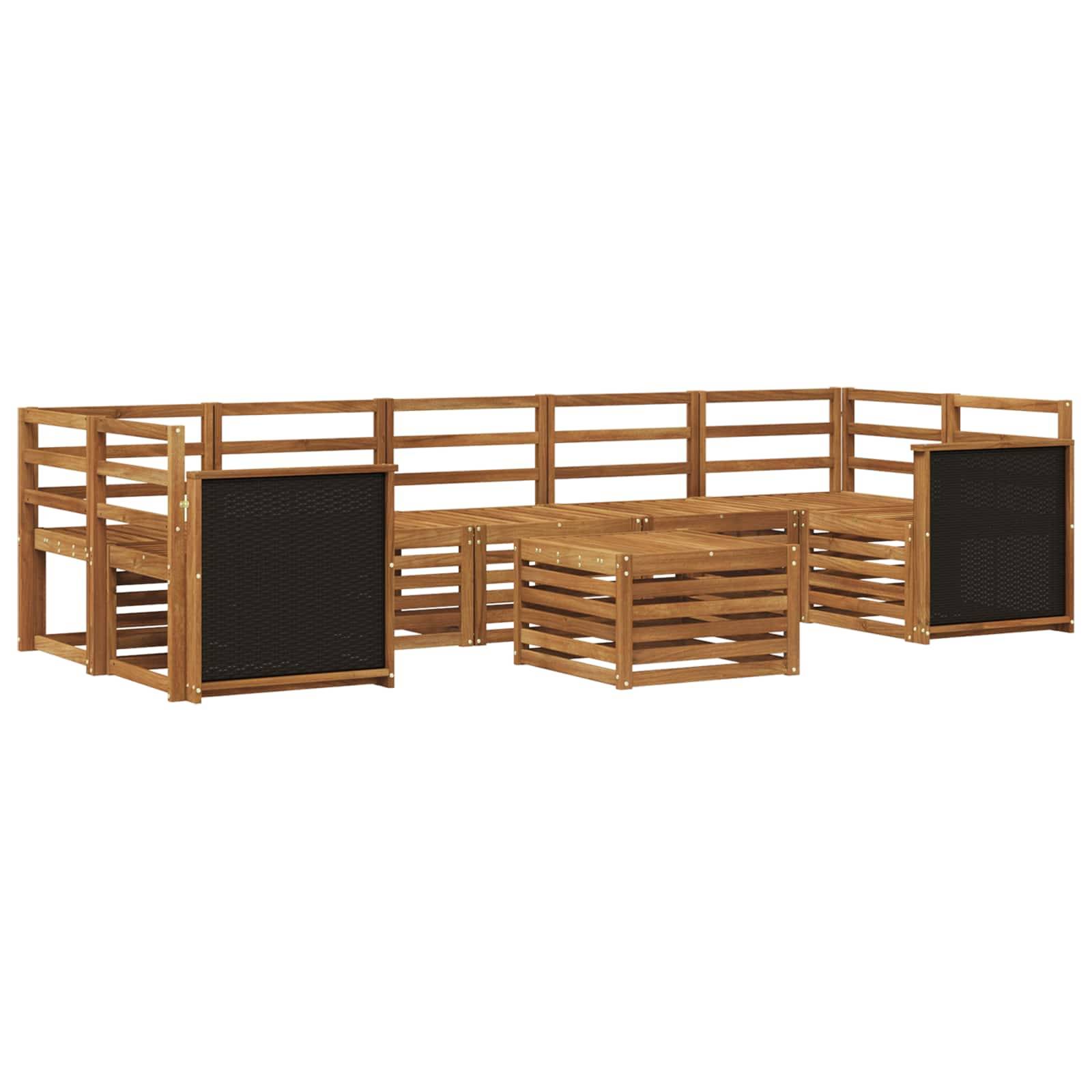 vidaXL Outdoor-Sofagarnitur 8 pcs Natur Massivholz Akazie