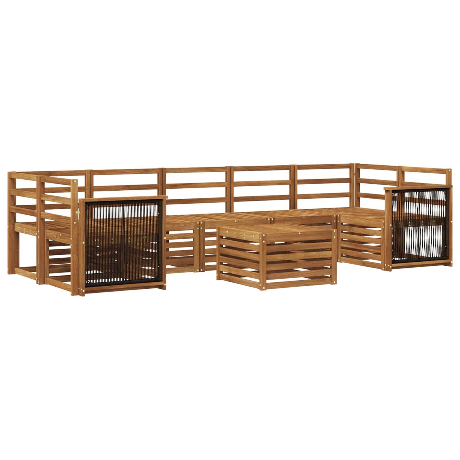 vidaXL Outdoor-Sofagarnitur 8 pcs Natur Massivholz Akazie