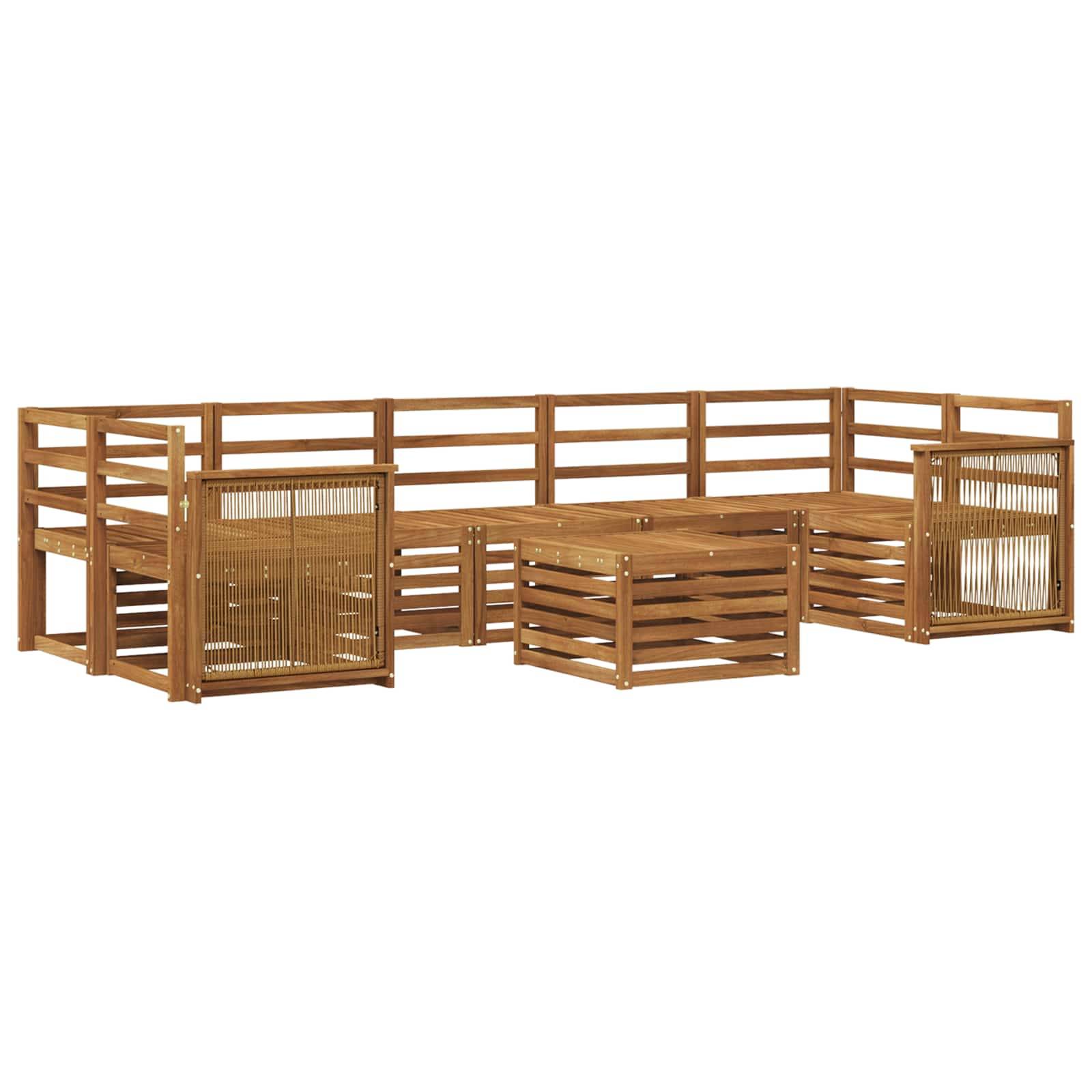 vidaXL Outdoor-Sofagarnitur 8 pcs Natur Massivholz Akazie