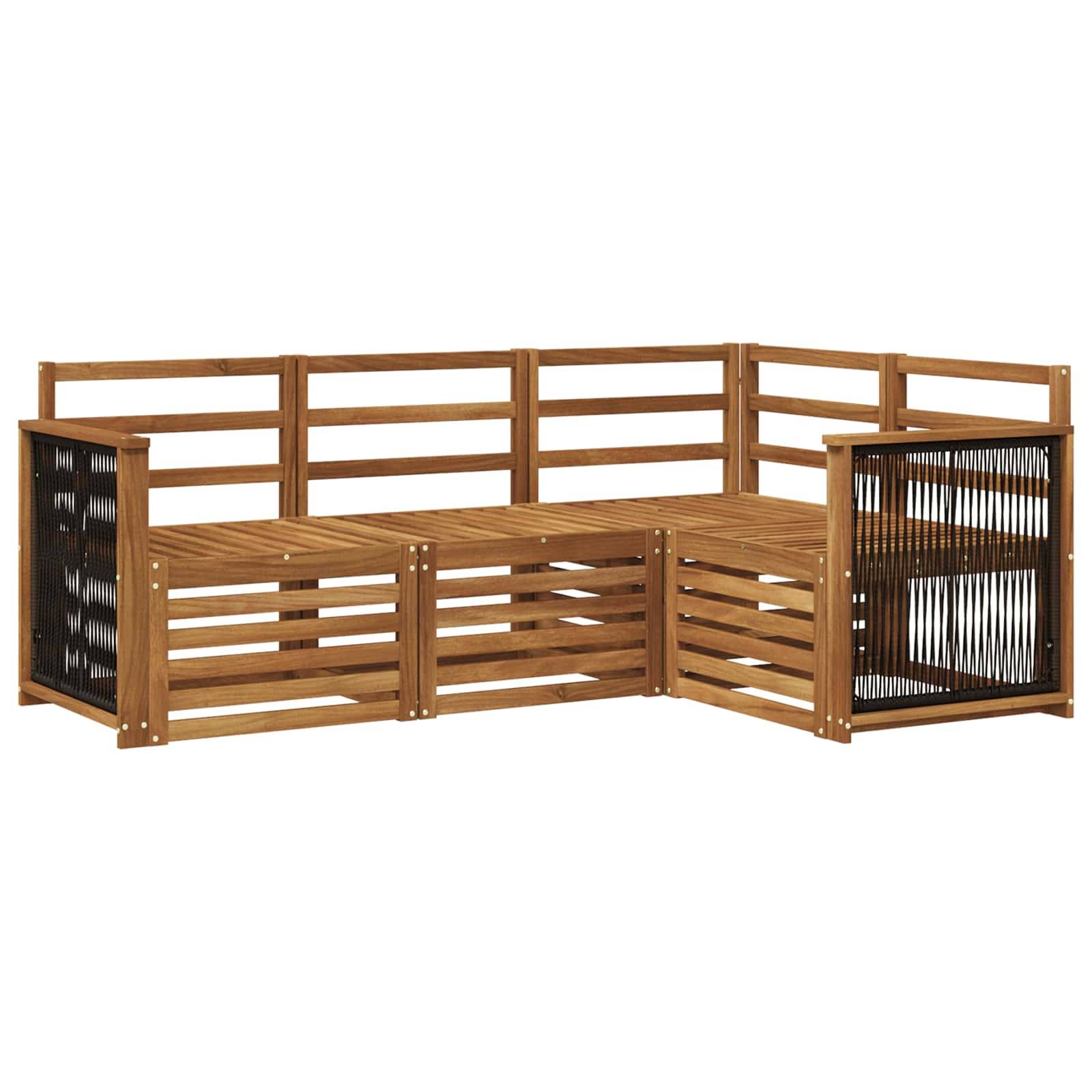 vidaXL Sofagarnituren 4 pcs Massivholz Akazie