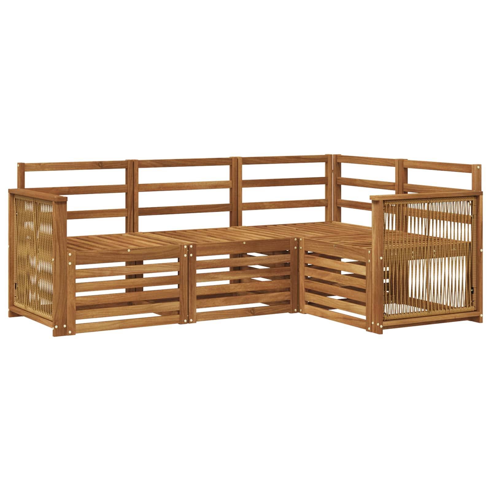 vidaXL Sofagarnituren 4 pcs Massivholz Akazie