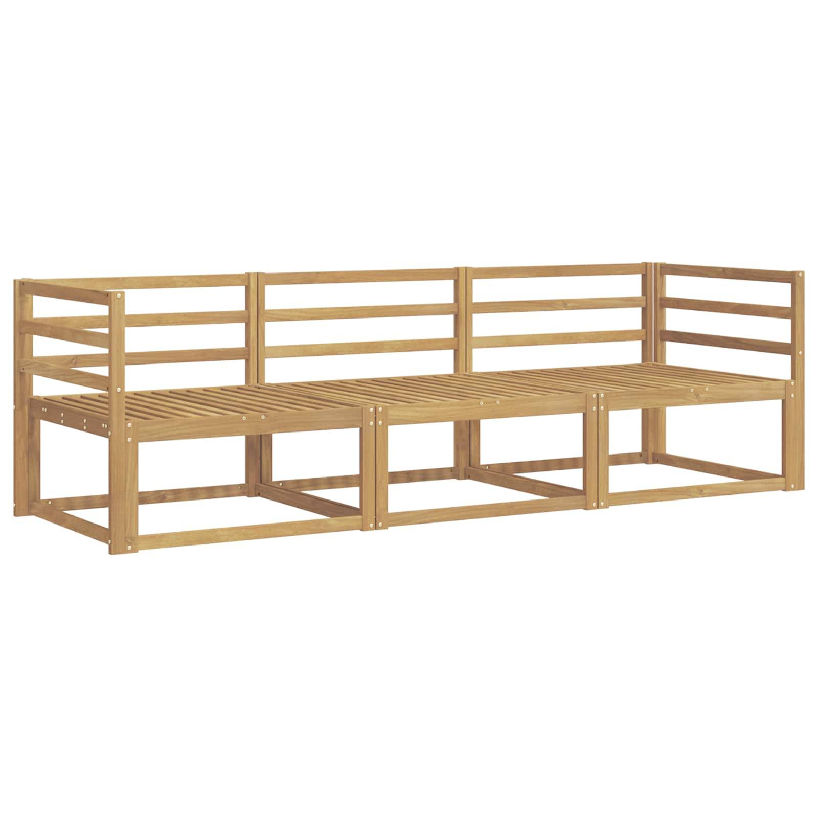 vidaXL Outdoor-Sofagarnitur 3 pcs Weiß 245,5 x 83 x 73 cm