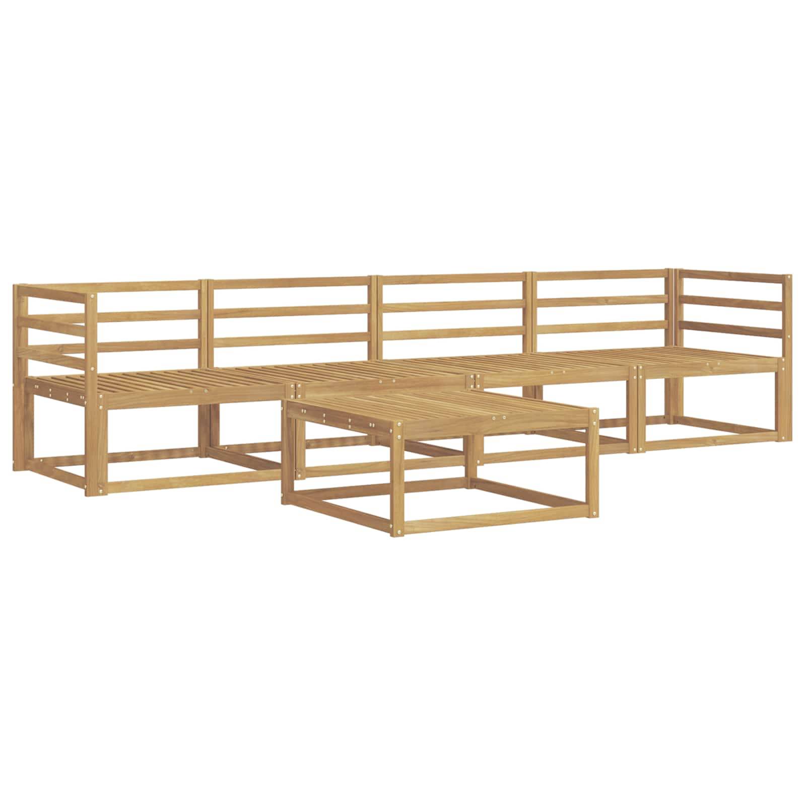 vidaXL Outdoor-Sofagarnitur 5 pcs Weiß 79 x 79 x 37 cm