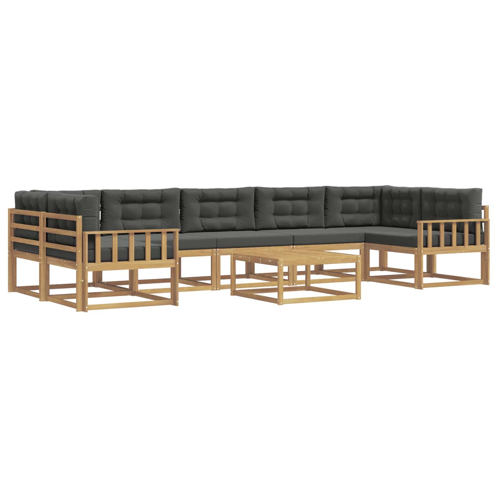 vidaXL Outdoor-Sofagarnitur mit Kissen 6 pcs Weiß und Anthrazit