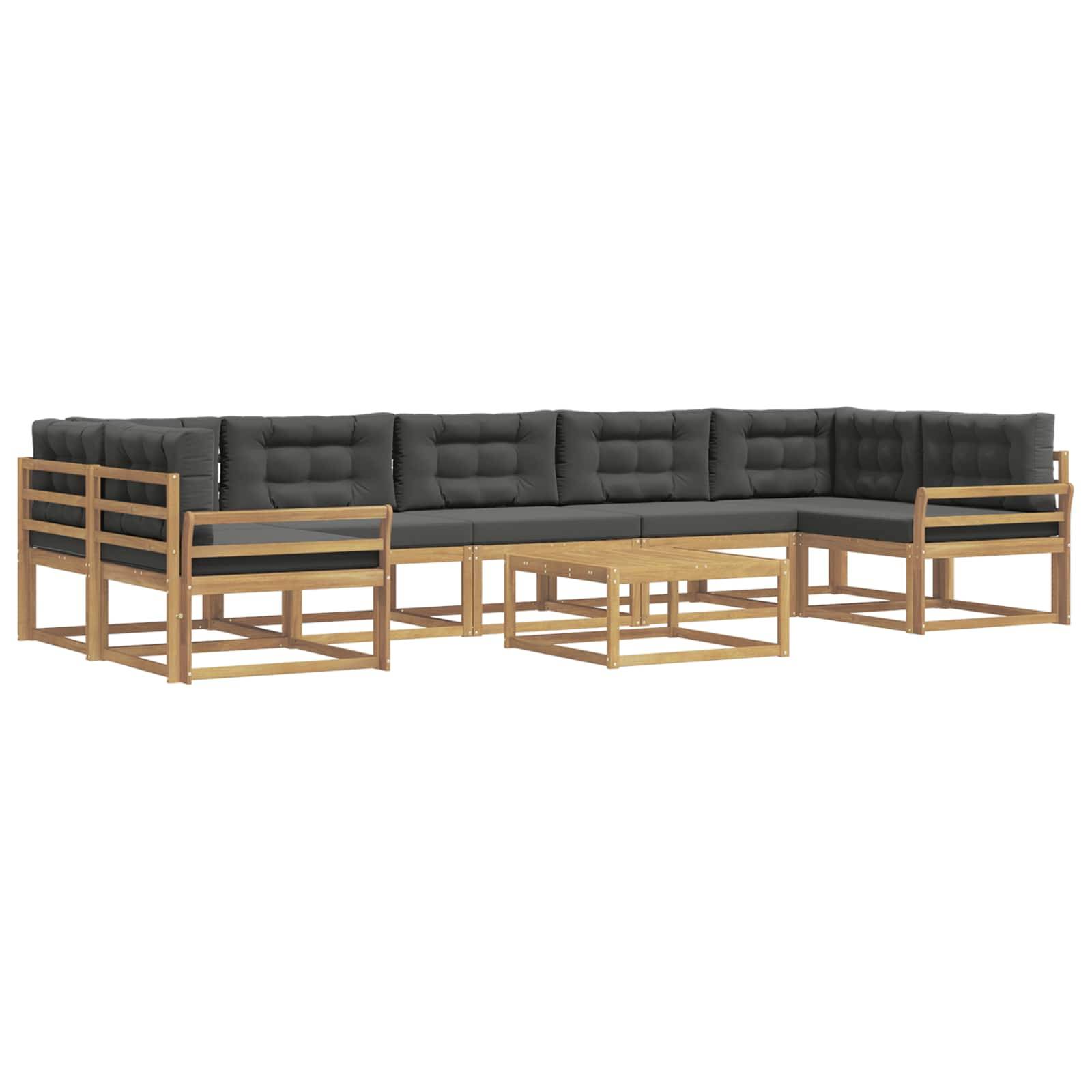 vidaXL Outdoor-Sofagarnitur mit Kissen 6 pcs Weiß und Anthrazit