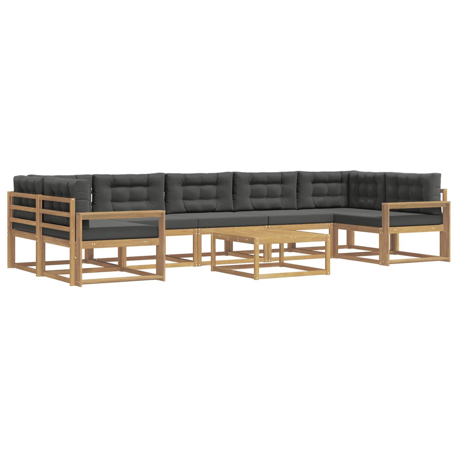 vidaXL Outdoor-Sofagarnitur mit Kissen 6 pcs Weiß und Anthrazit