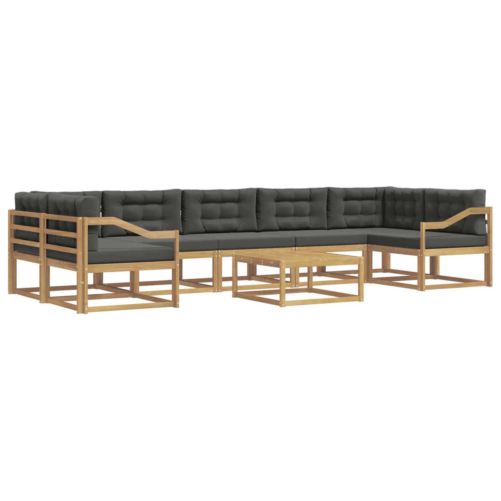 vidaXL Outdoor-Sofagarnitur mit Kissen 6 pcs Weiß und Anthrazit