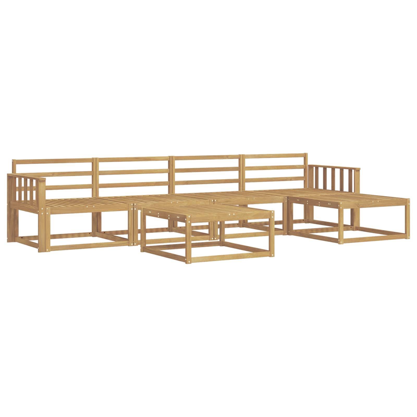 vidaXL Outdoor-Sofagarnitur 6 pcs Weiß 79 x 79 x 37 cm