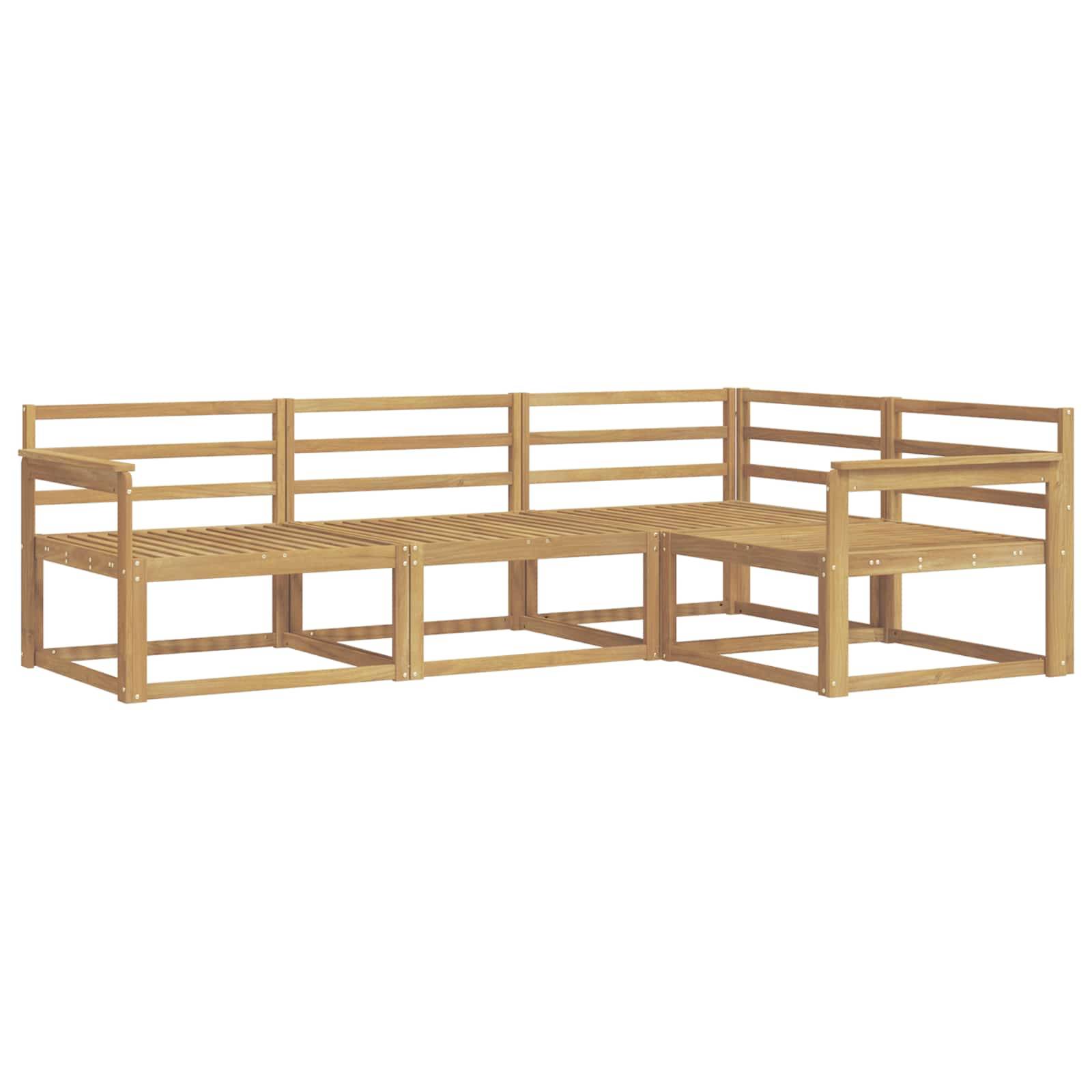 vidaXL Outdoor-Sofagarnitur 4 pcs Weiß 247,5 x 168,5 x 73 cm