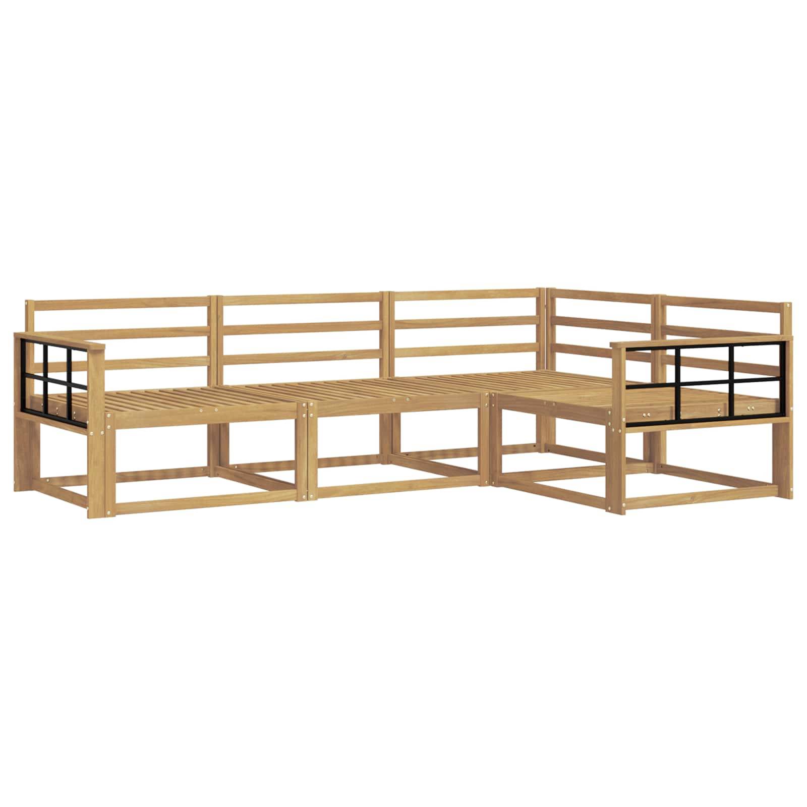 vidaXL Outdoor-Sofagarnitur 4 pcs Weiß 247,5 x 168,5 x 73 cm