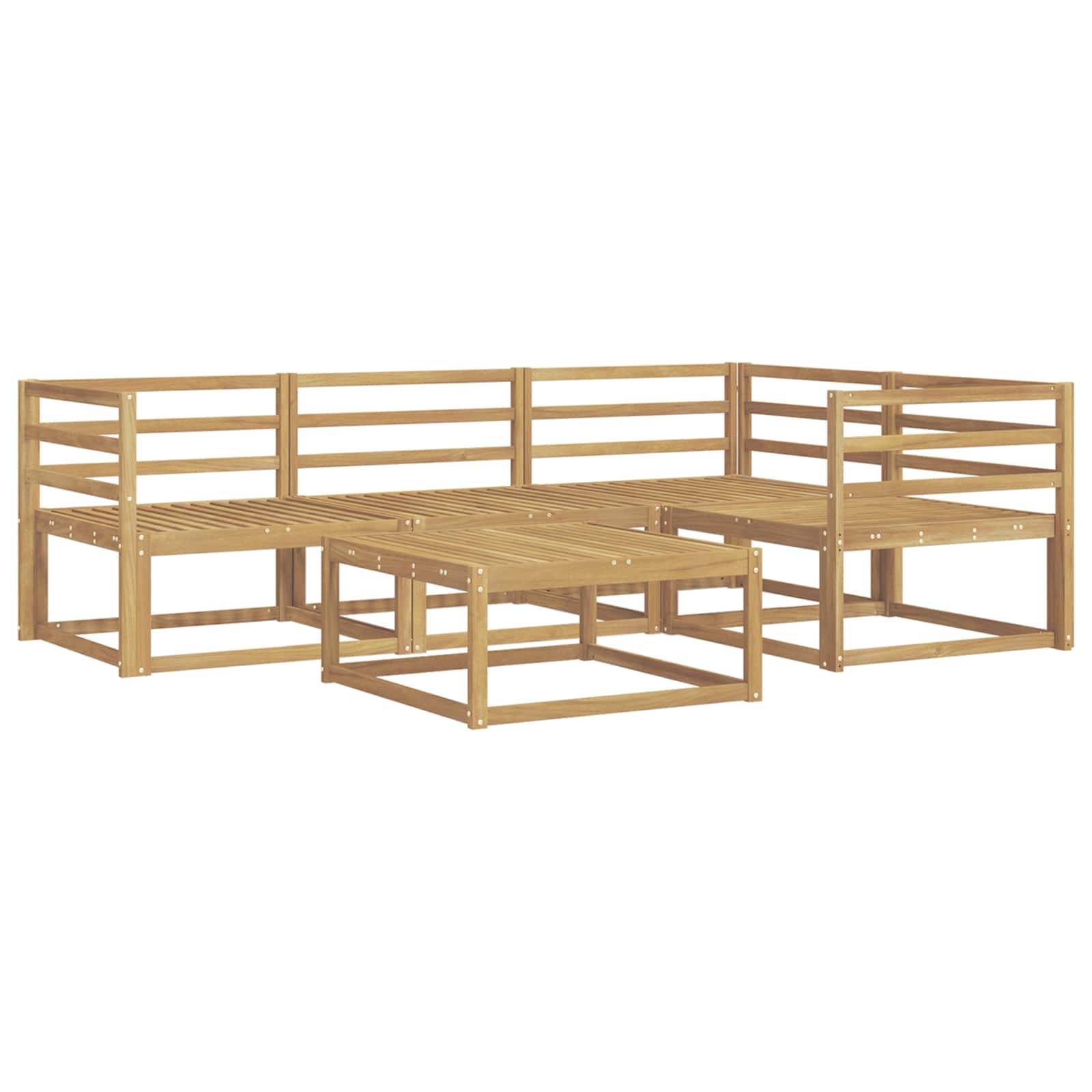 vidaXL Outdoor-Sofagarnitur 5 pcs Weiß 79 x 79 x 37 cm