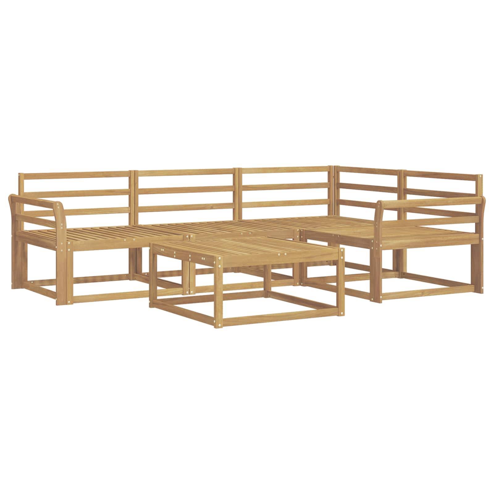 vidaXL Outdoor-Sofagarnitur 5 pcs Weiß 79 x 79 x 37 cm