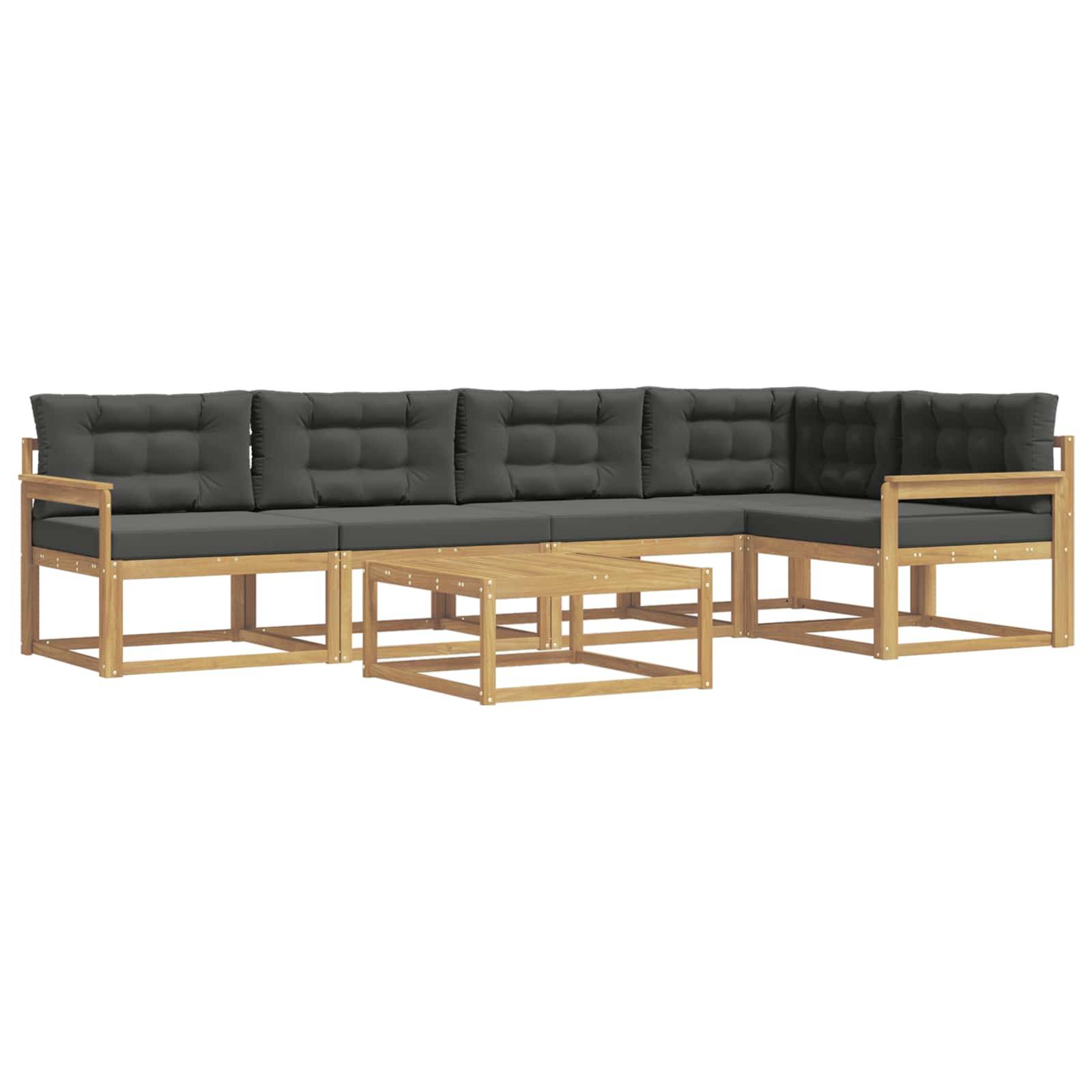vidaXL Outdoor-Sofagarnitur 6 pcs Weiß und Anthrazit 79 x 79 x 37 cm