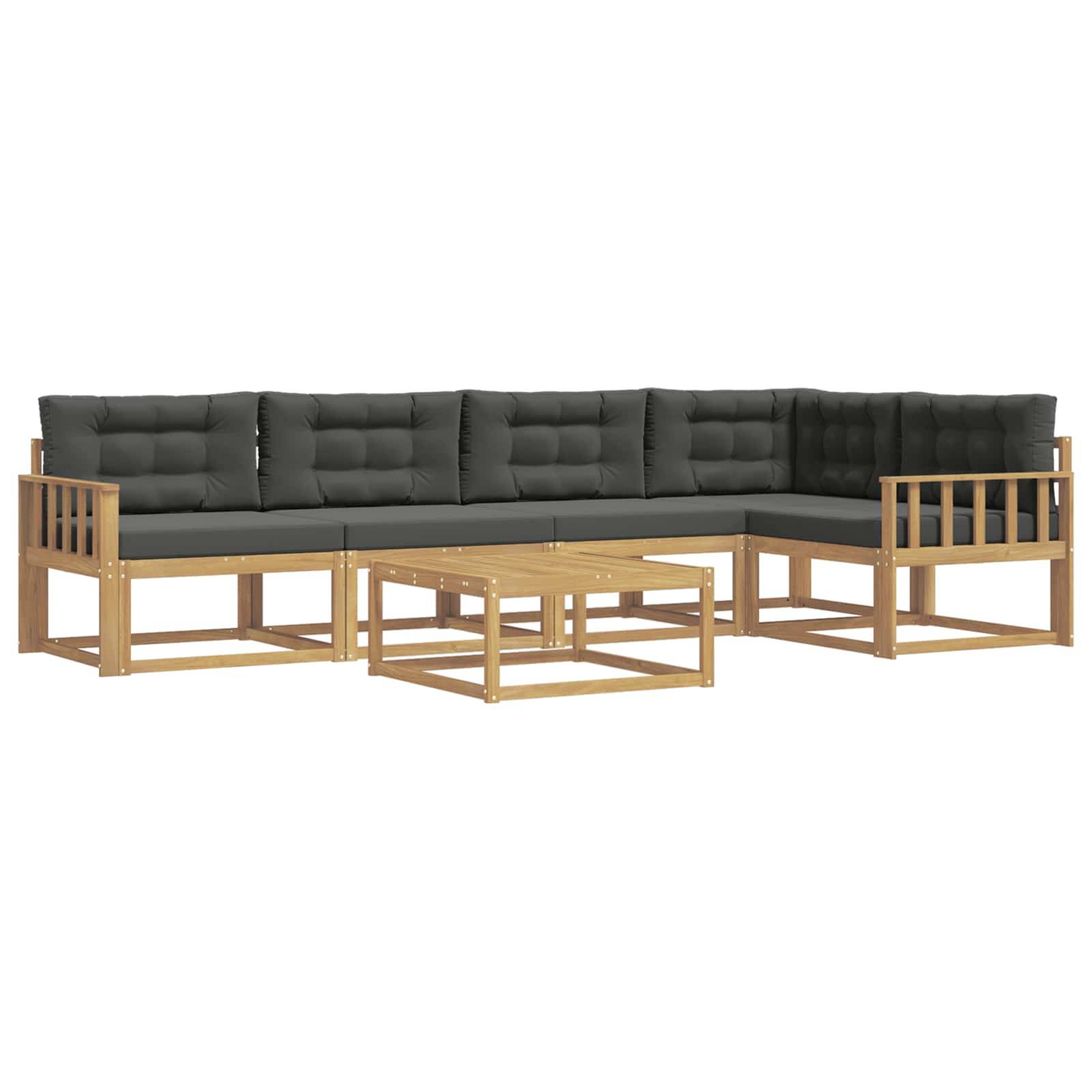 vidaXL Outdoor-Sofagarnitur 6 pcs Weiß und Anthrazit 79 x 79 x 37 cm