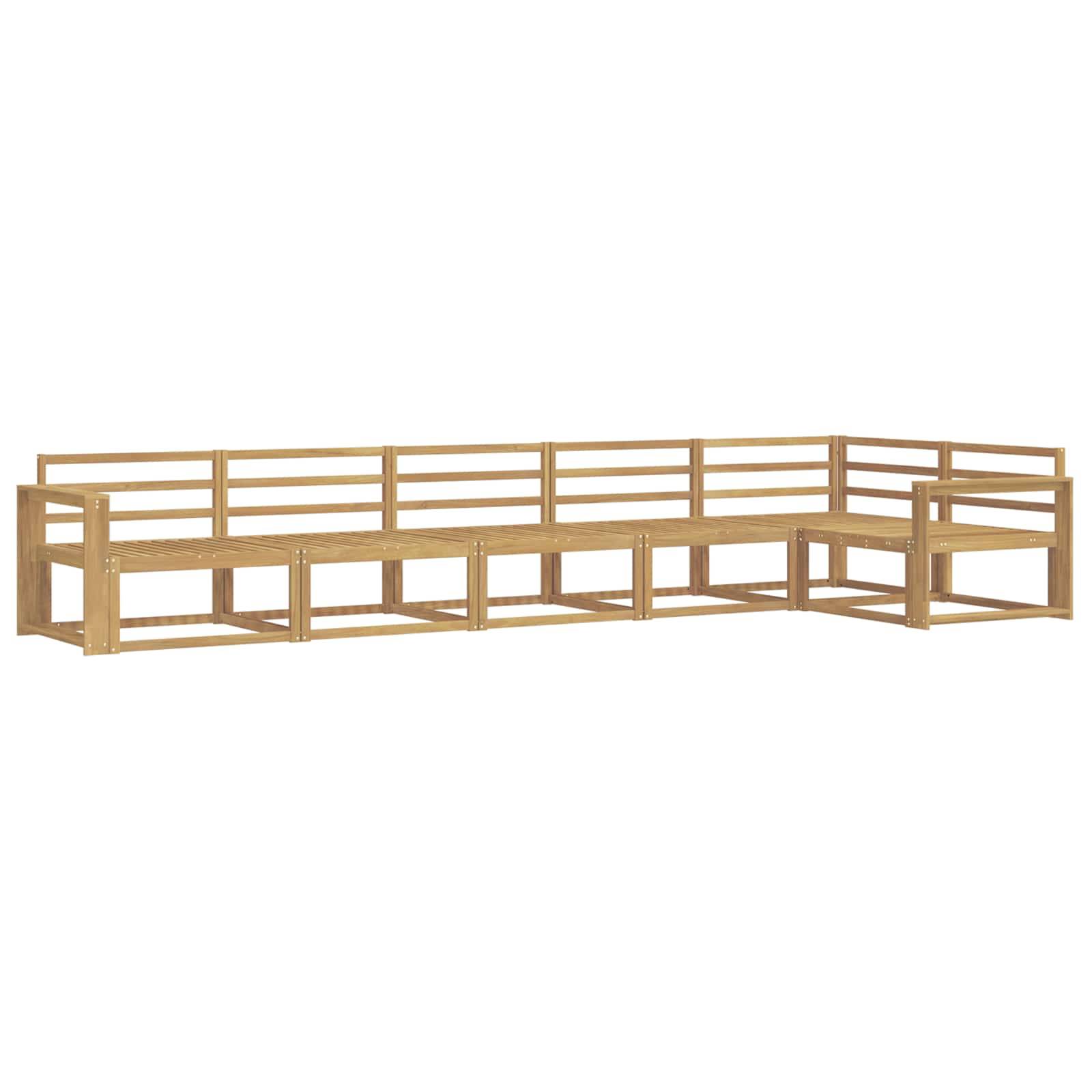 vidaXL Outdoor-Sofagarnitur 6 pcs Weiß 410 x 172,5 x 73 cm