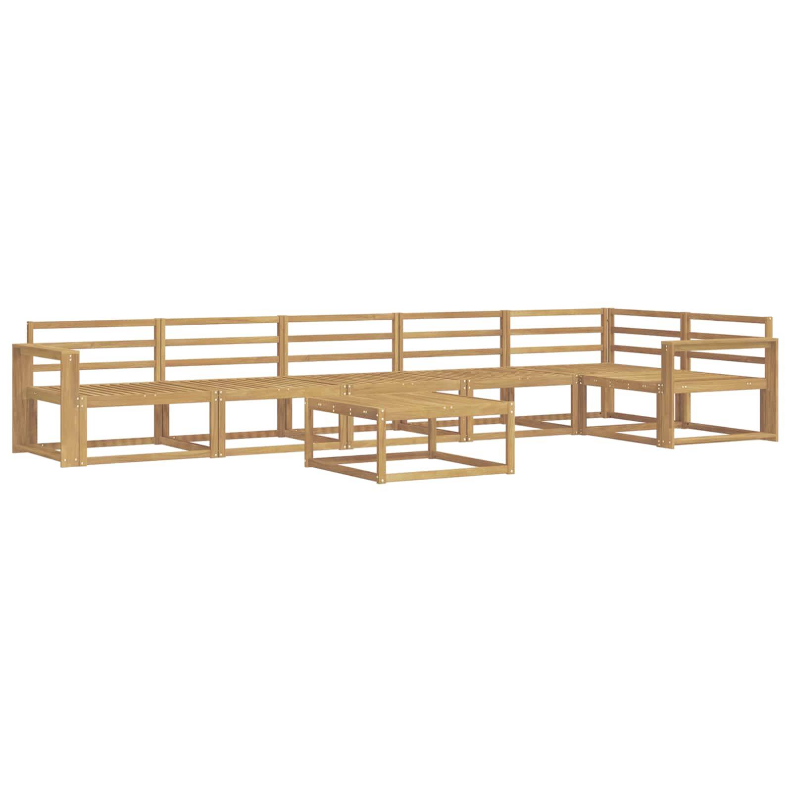 vidaXL Outdoor-Sofagarnitur 7 pcs Weiß 79 x 79 x 37 cm