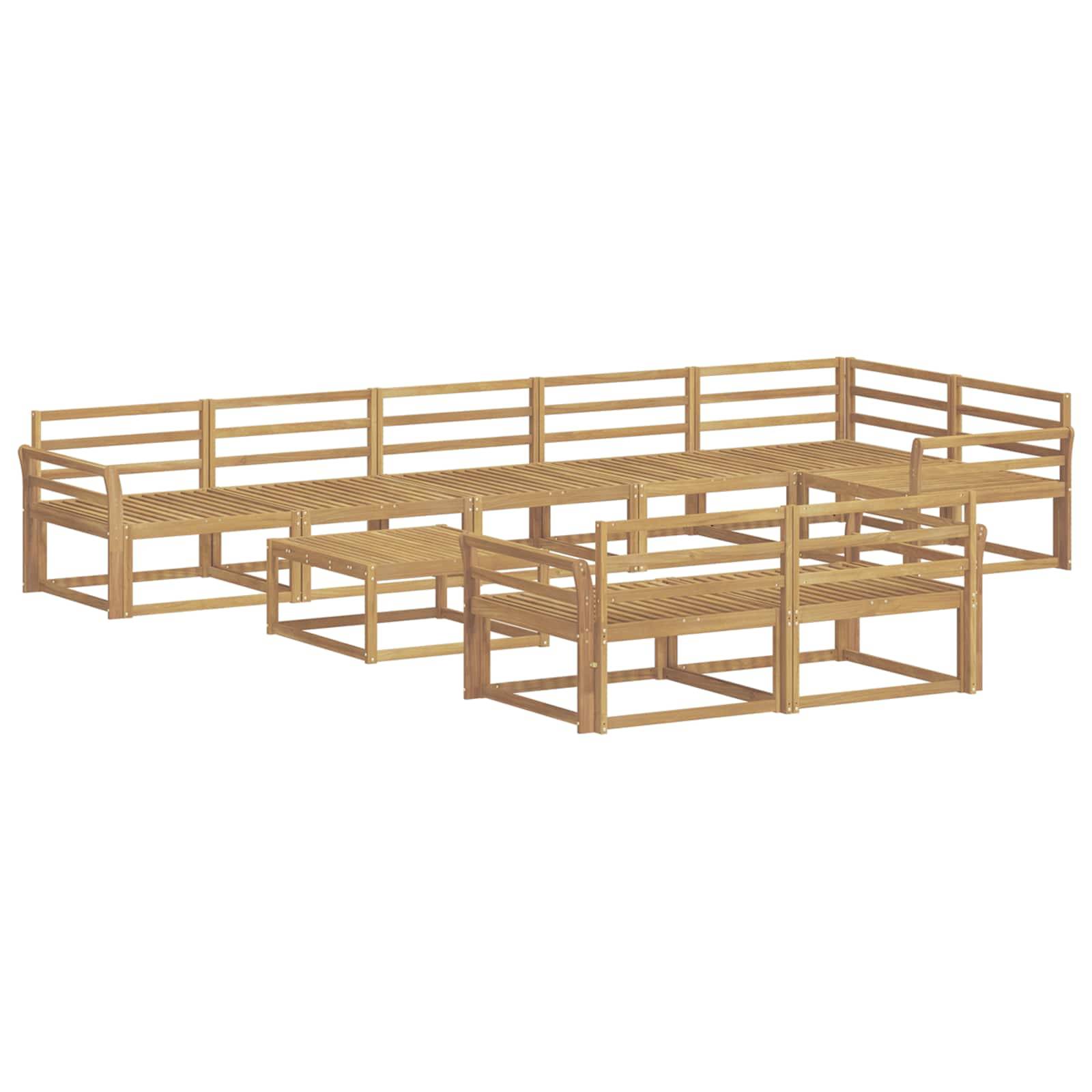 vidaXL Outdoor-Sofagarnitur 9 pcs Weiß 79 x 79 x 37 cm