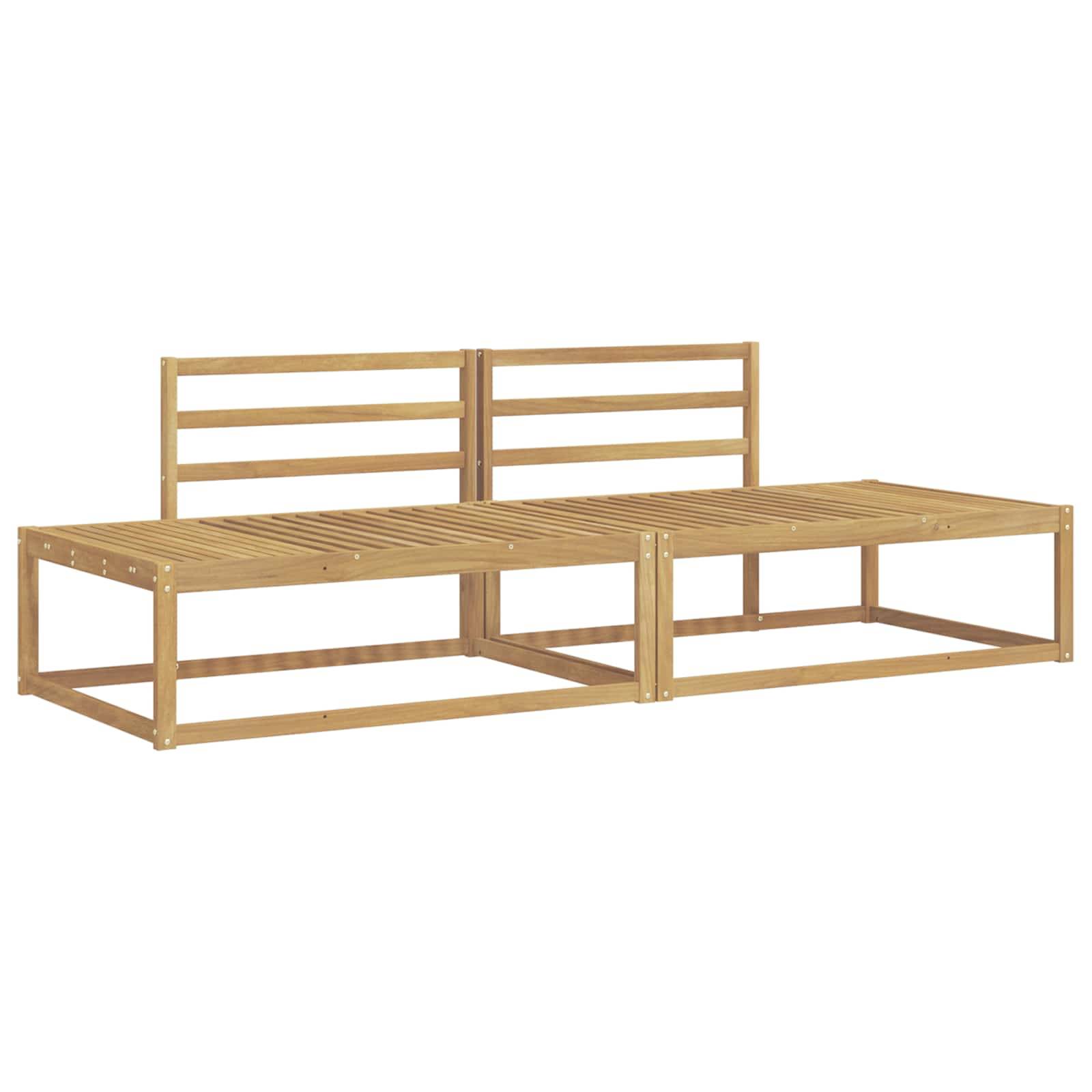 vidaXL Outdoor-Sofagarnitur Weiß 230,5 x 83 x 73 cm Massivholz Akazie