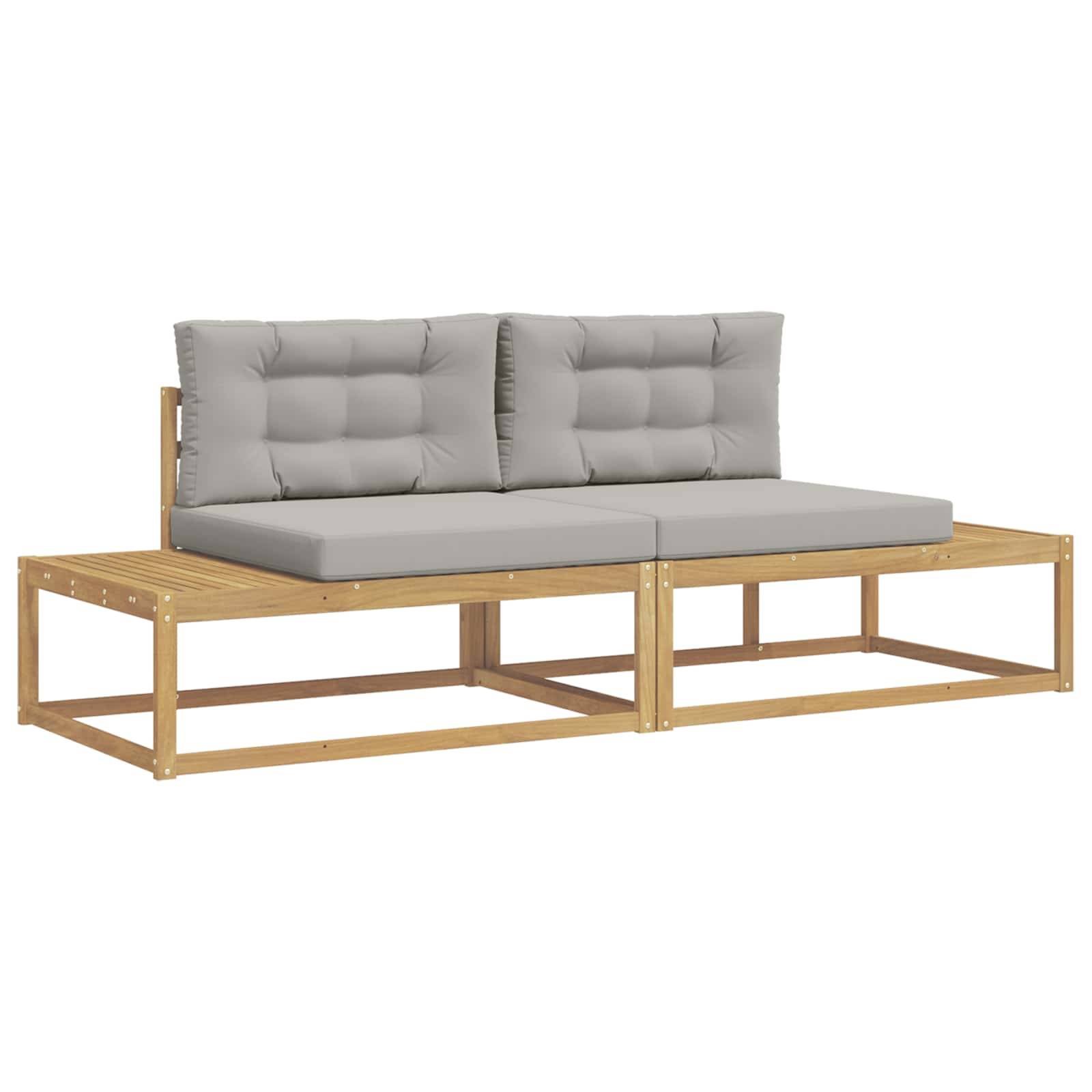 vidaXL Outdoor-Sofagarnitur Weiß 230,5 x 83 x 73 cm Polyester
