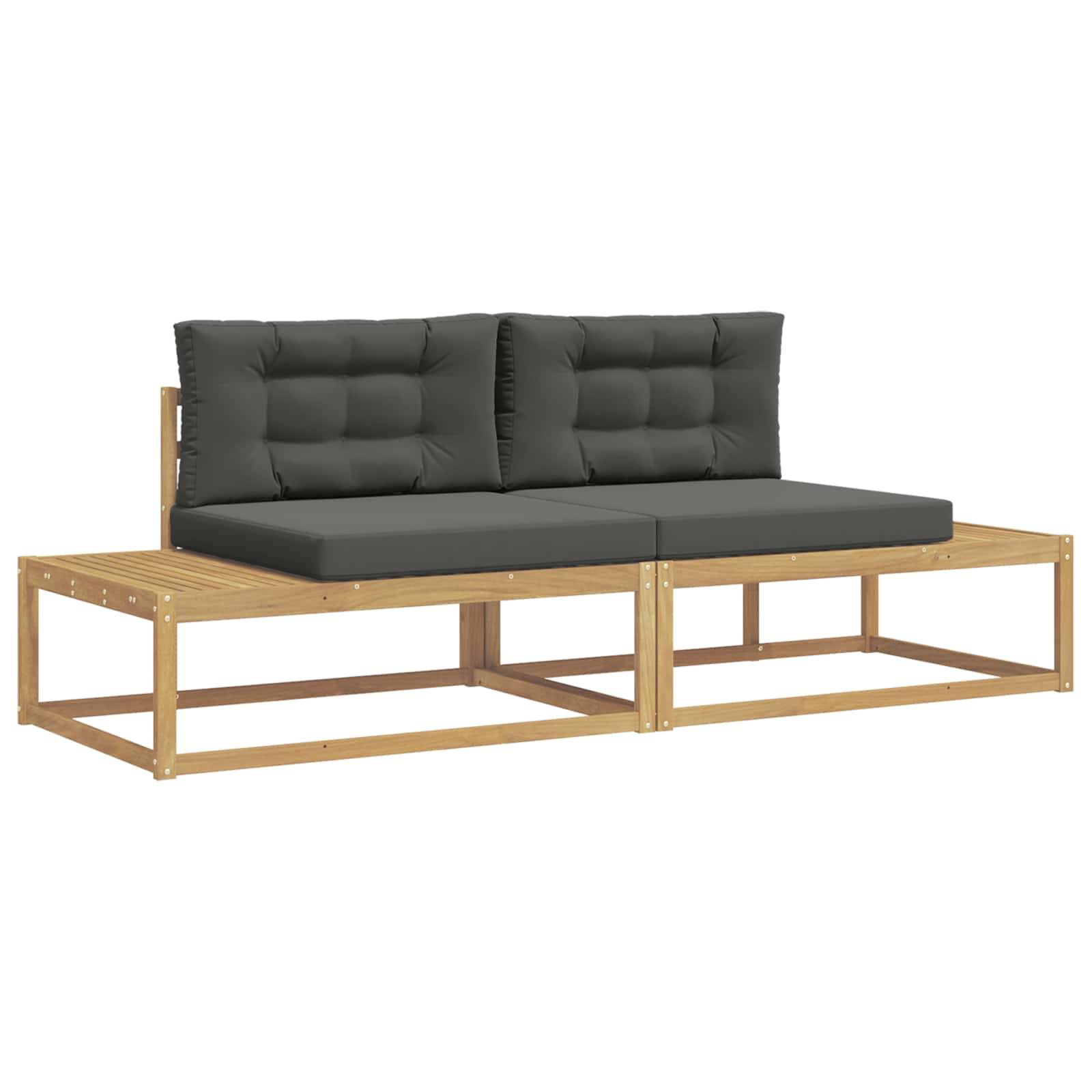 vidaXL Outdoor-Sofagarnitur Weiß 230,5 x 83 x 73 cm Polyester