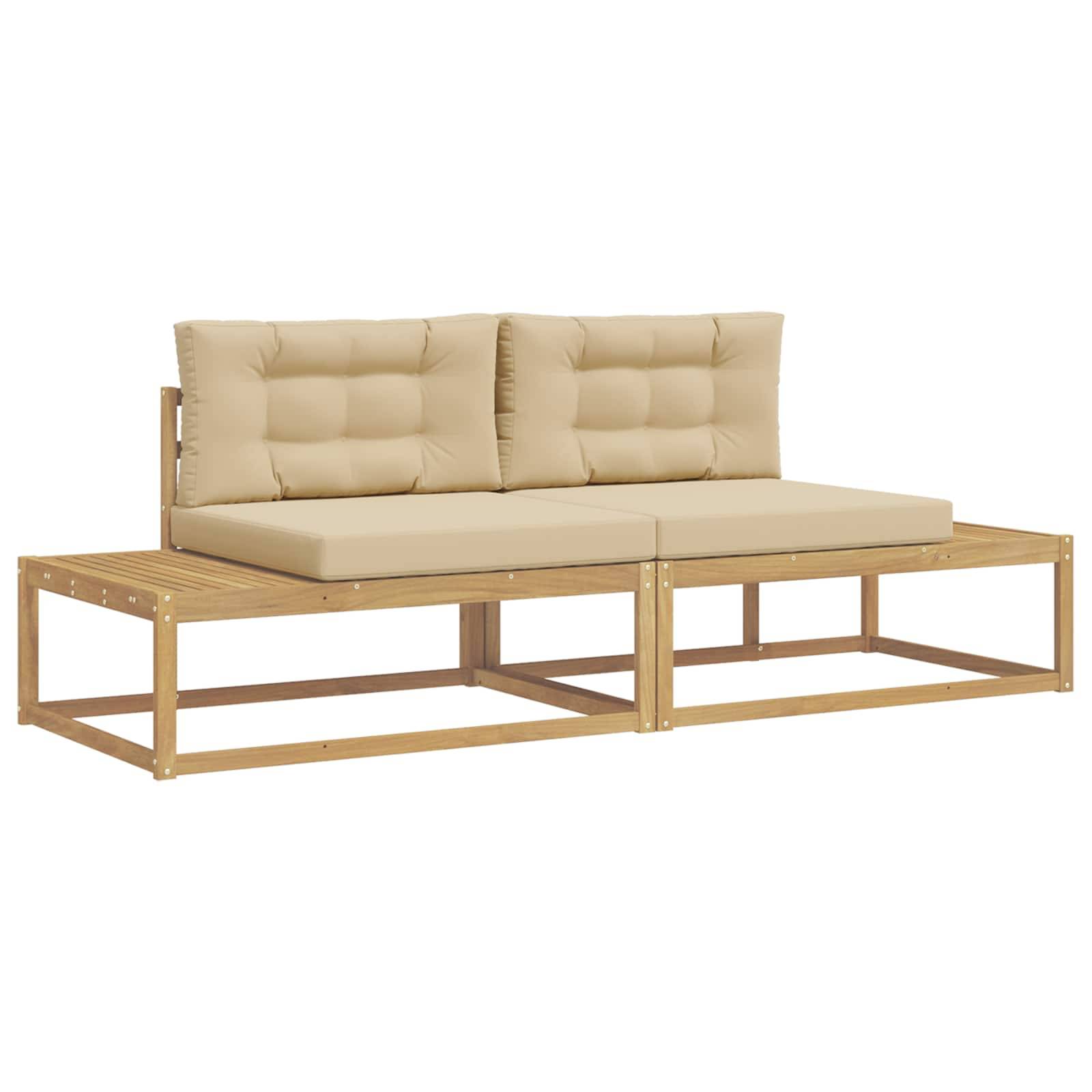 vidaXL Outdoor-Sofagarnitur Weiß 230,5 x 83 x 73 cm Polyester