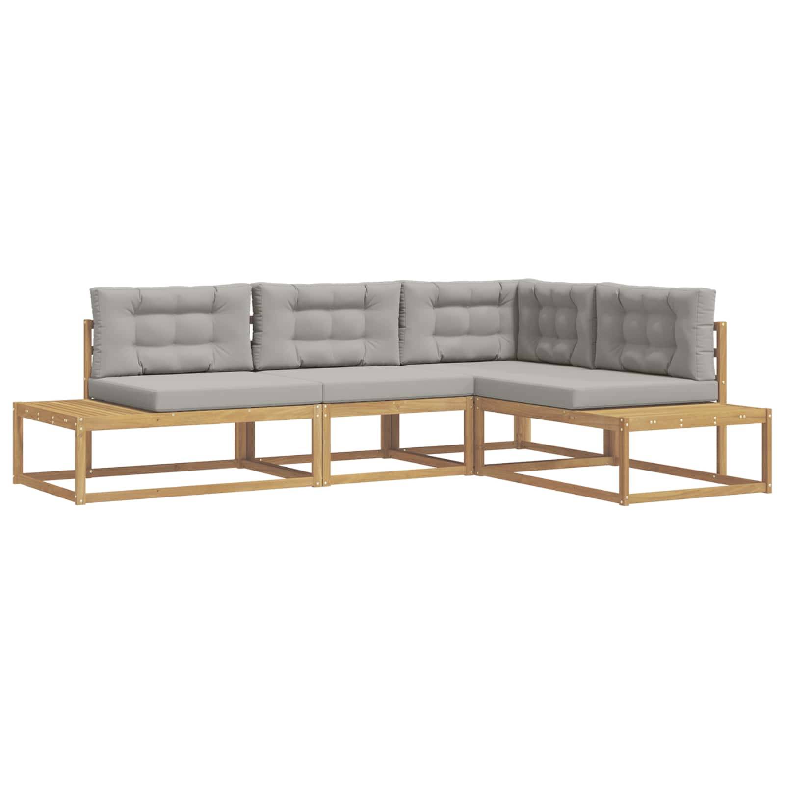 vidaXL Outdoor-Sofagarnitur Weiß 277,5 x 198,5 x 73 cm Polyester