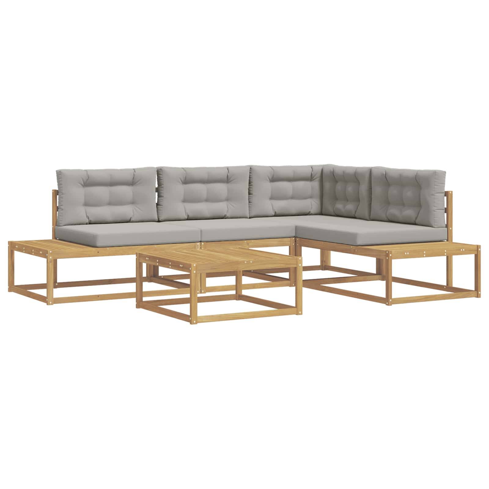 vidaXL Outdoor-Sofagarnitur mit Kissen Weiß 79 x 79 x 37 cm Polyester