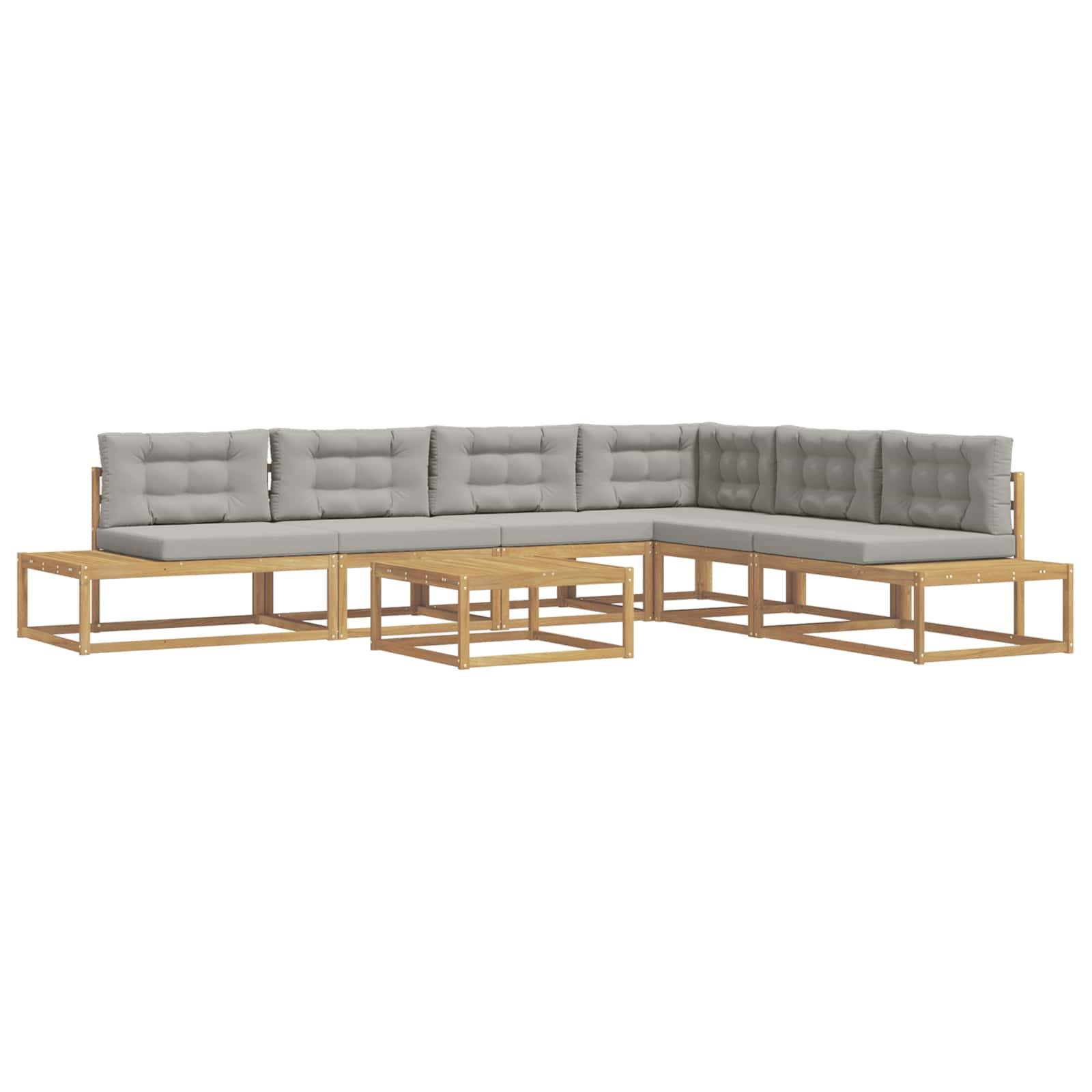 vidaXL Outdoor-Sofagarnitur mit Kissen Weiß 79 x 79 x 37 cm Polyester