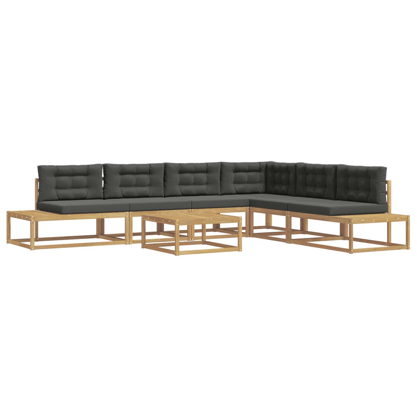 vidaXL Outdoor-Sofagarnitur mit Kissen Weiß 79 x 79 x 37 cm Polyester