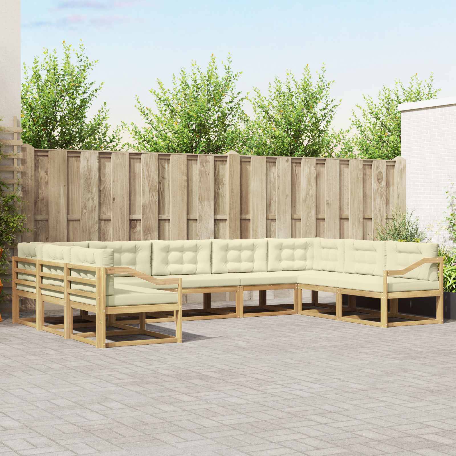 vidaXL Outdoor-Sofagarnitur 7 pcs Massivholz Akazie
