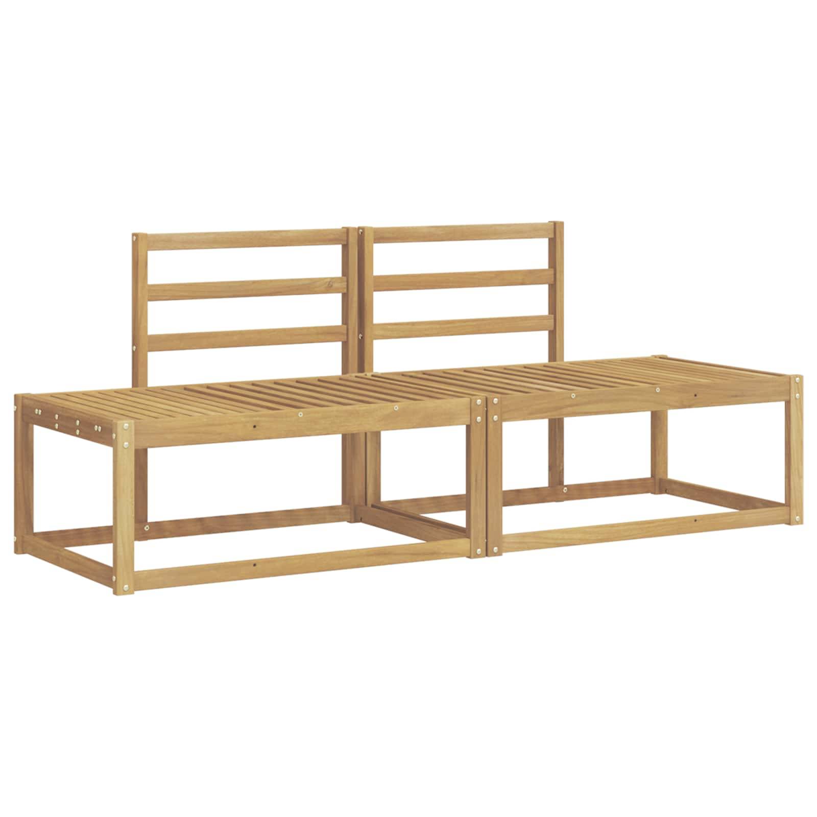 vidaXL Outdoor-Sofagarnitur 2 pcs Weiß 182,5 x 63 x 73 cm