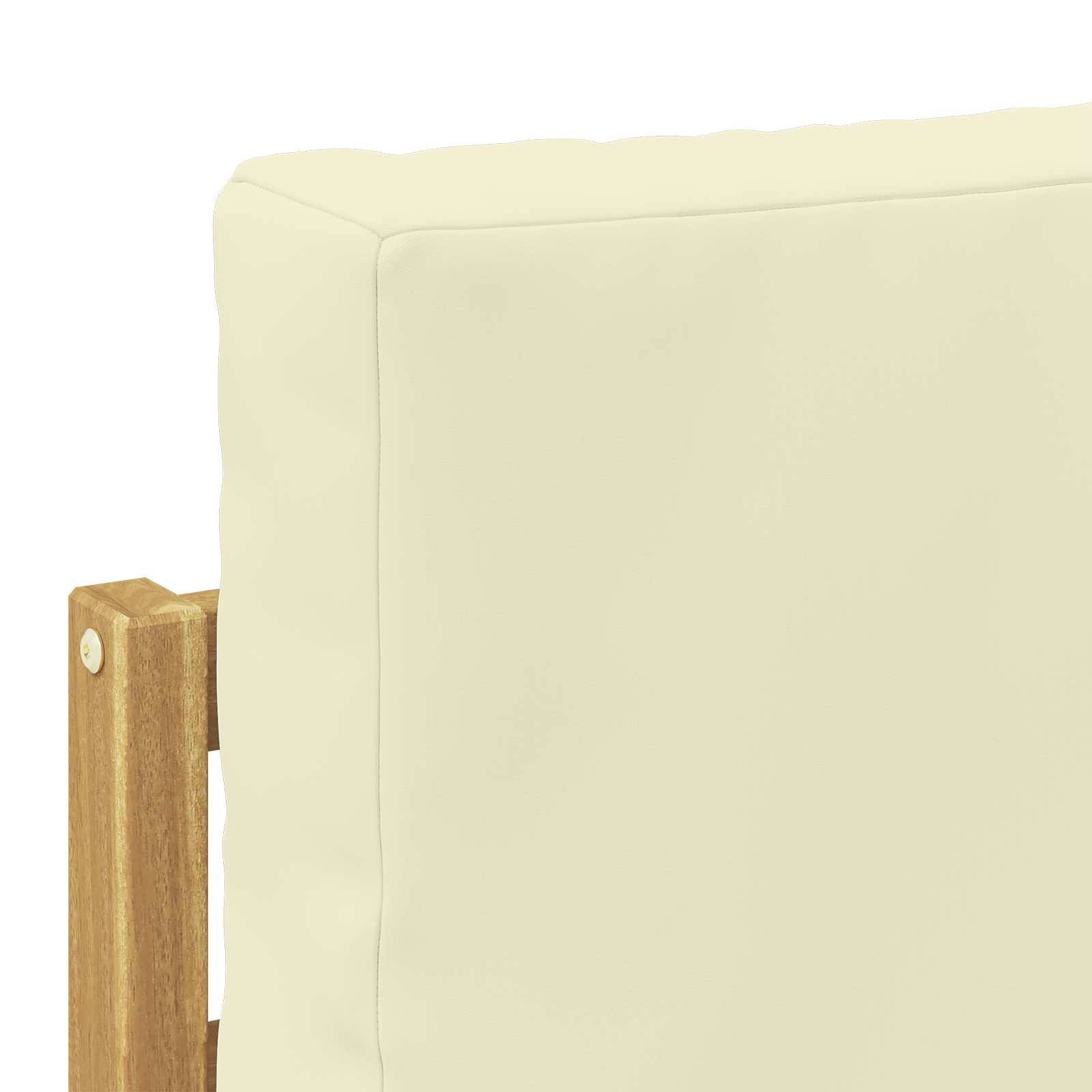 vidaXL Outdoor-Sofagarnitur mit Kissen 2 pcs Weiß und Creme Polyester