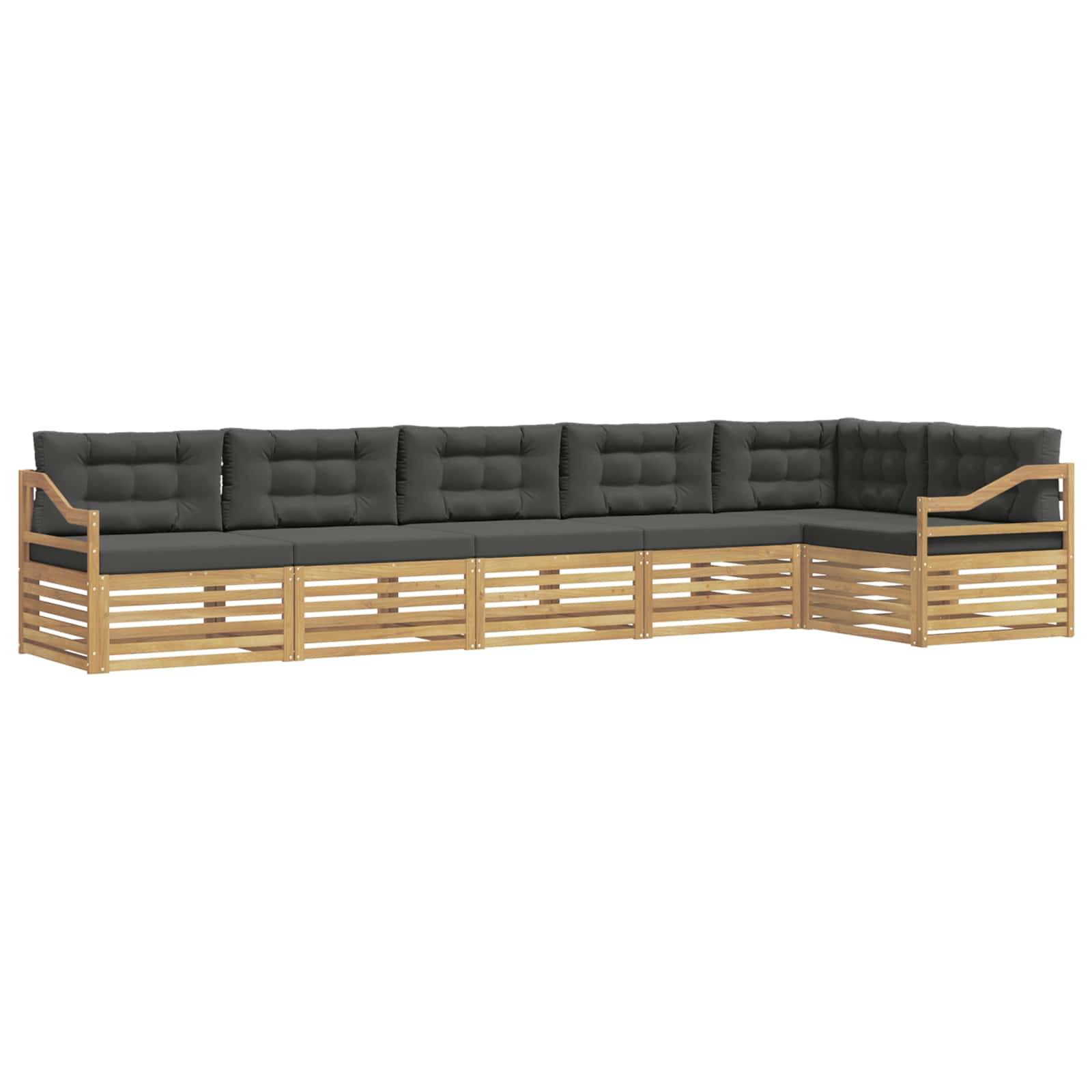 vidaXL Outdoor-Sofagarnitur 6 pcs Weiß und Anthrazit