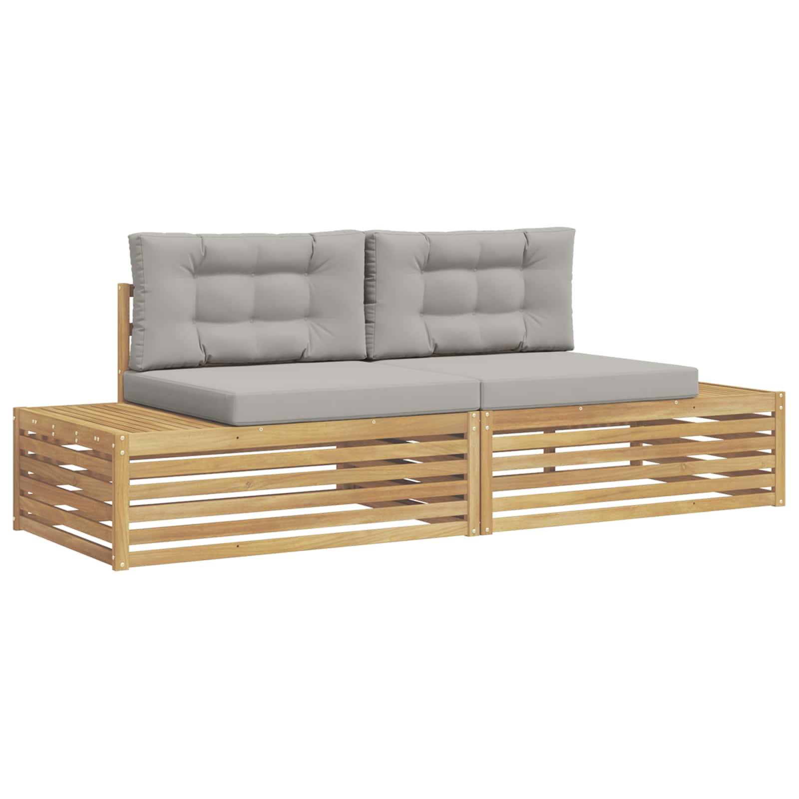 vidaXL Outdoor-Sofagarnitur Weiß 230,5 x 83 x 73 cm Polyester