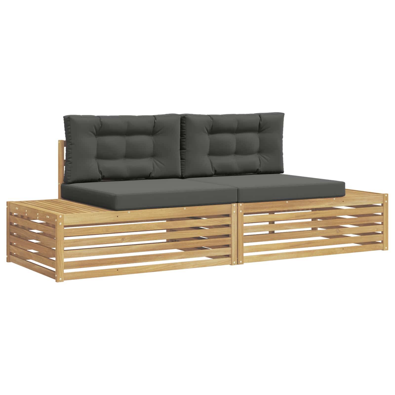 vidaXL Outdoor-Sofagarnitur Weiß 230,5 x 83 x 73 cm Polyester