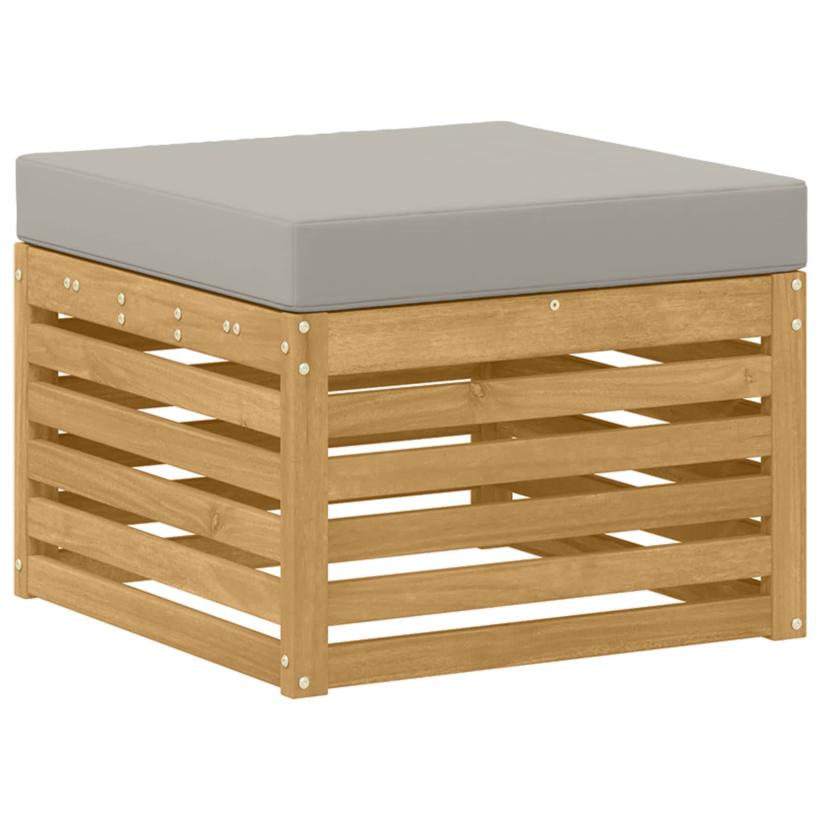vidaXL Outdoor-Sofagarnitur 6 pcs Weiß und Hellgrau