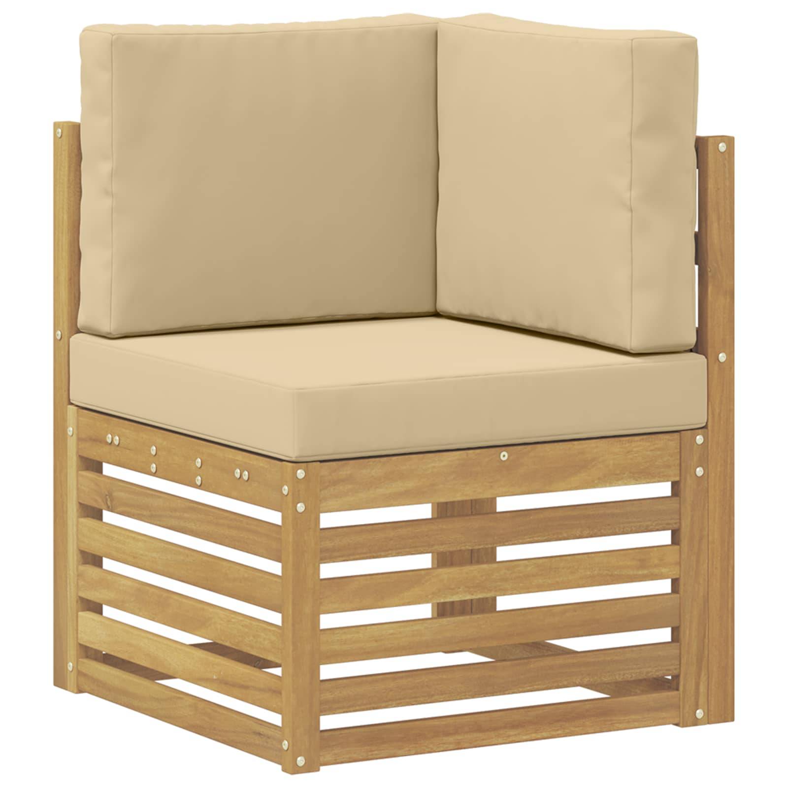 vidaXL Outdoor-Sofagarnitur mit Kissen 5 Stück Weiß