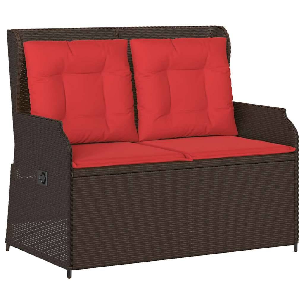 vidaXL Gartenbank Braun Poly-Rattan