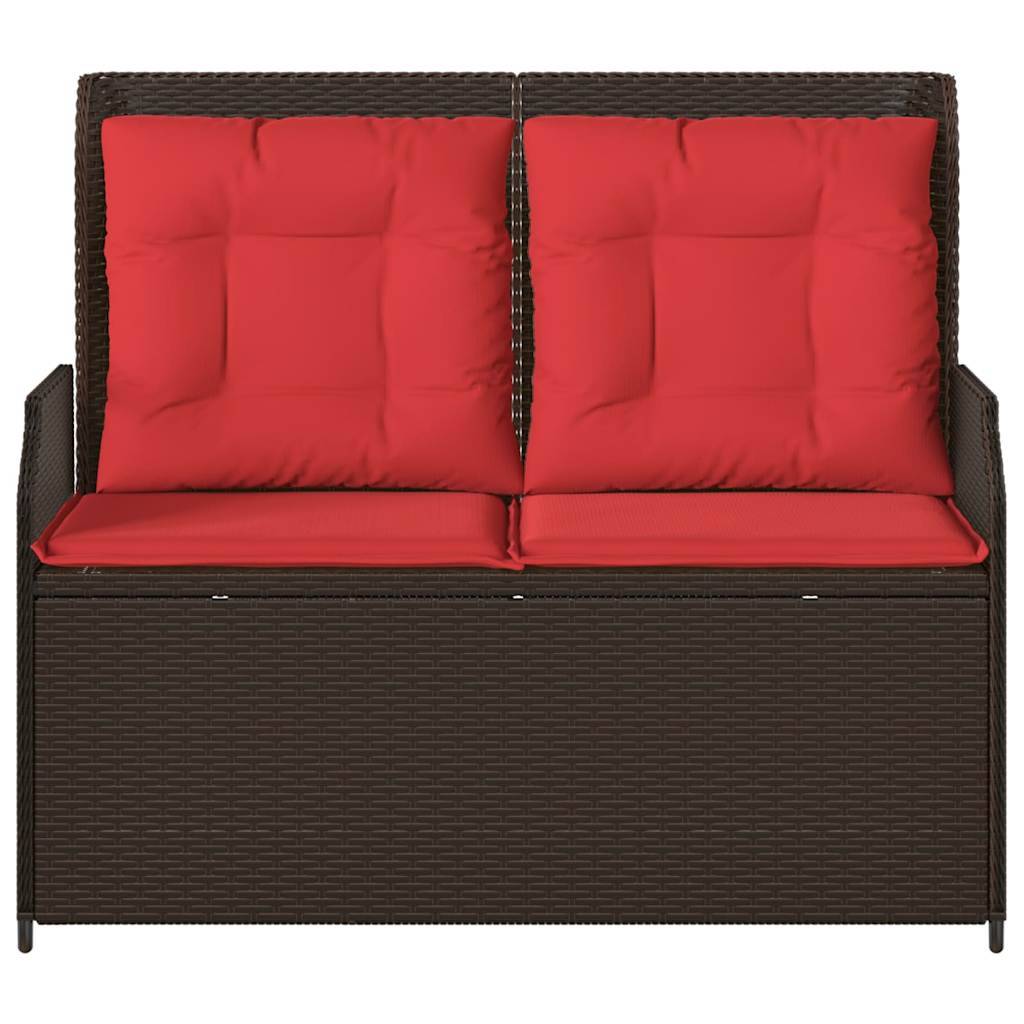 vidaXL Gartenbank Braun Poly-Rattan