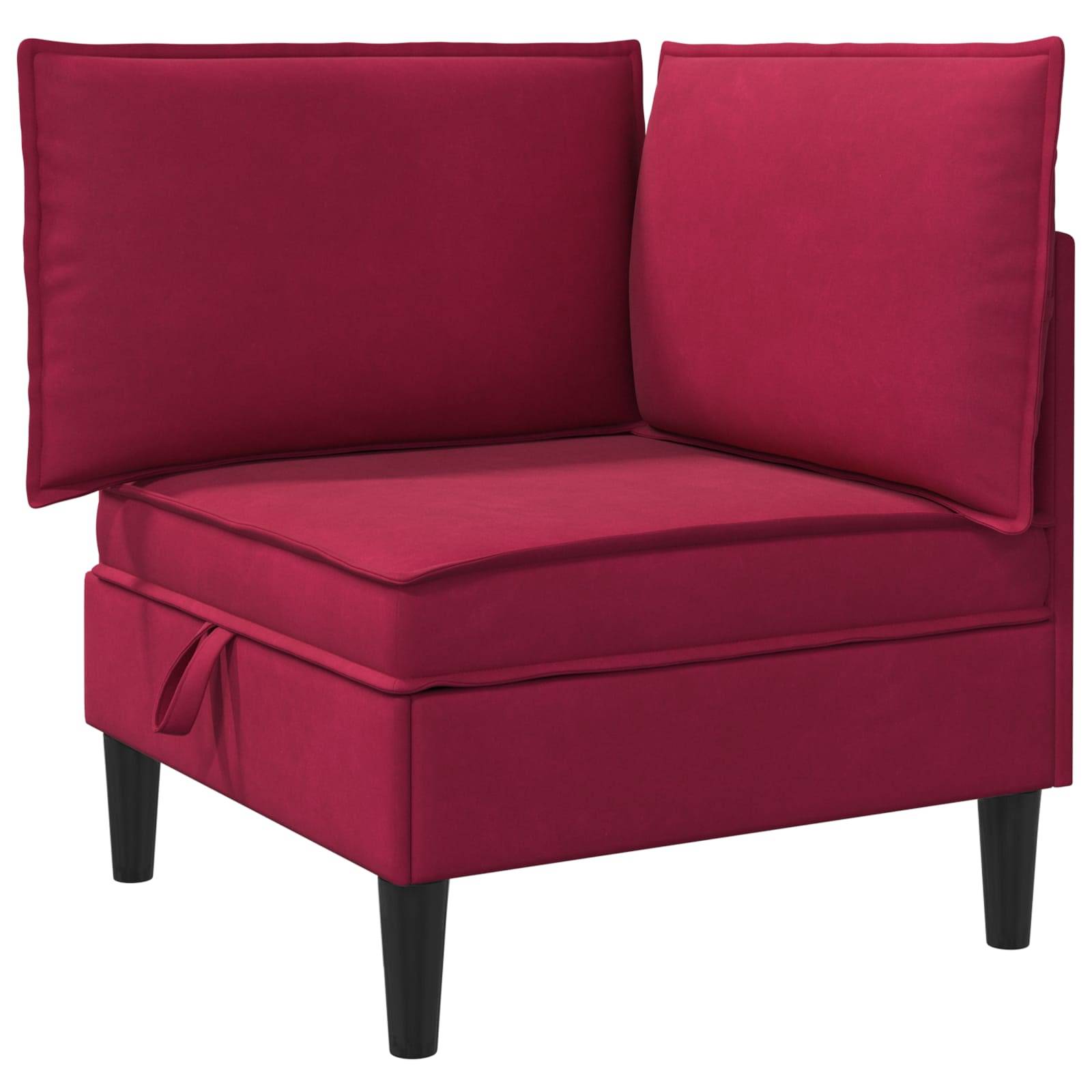 vidaXL Sofa mit Stauraum Weinrot Samt