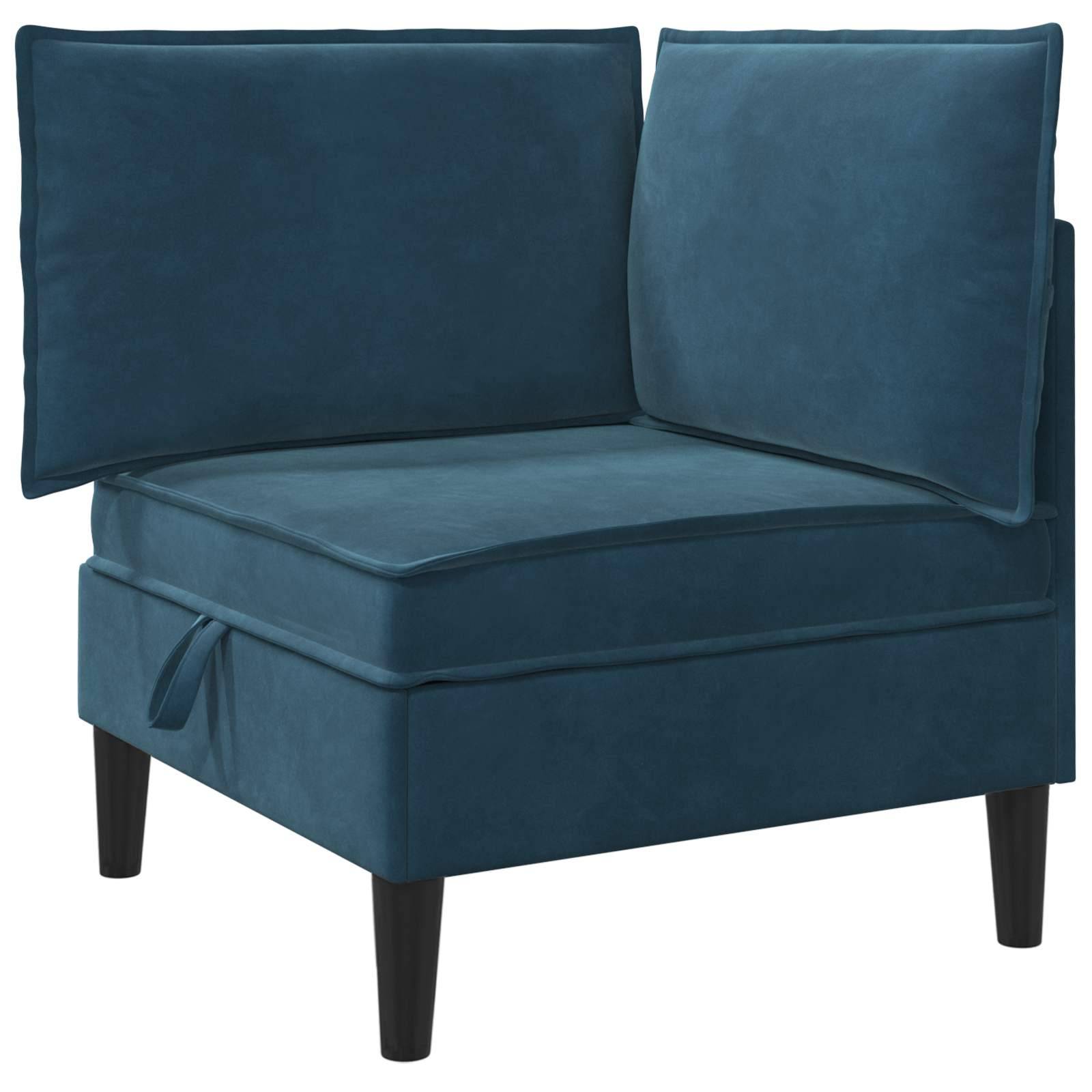 vidaXL Sofa mit Stauraum Blau Samt