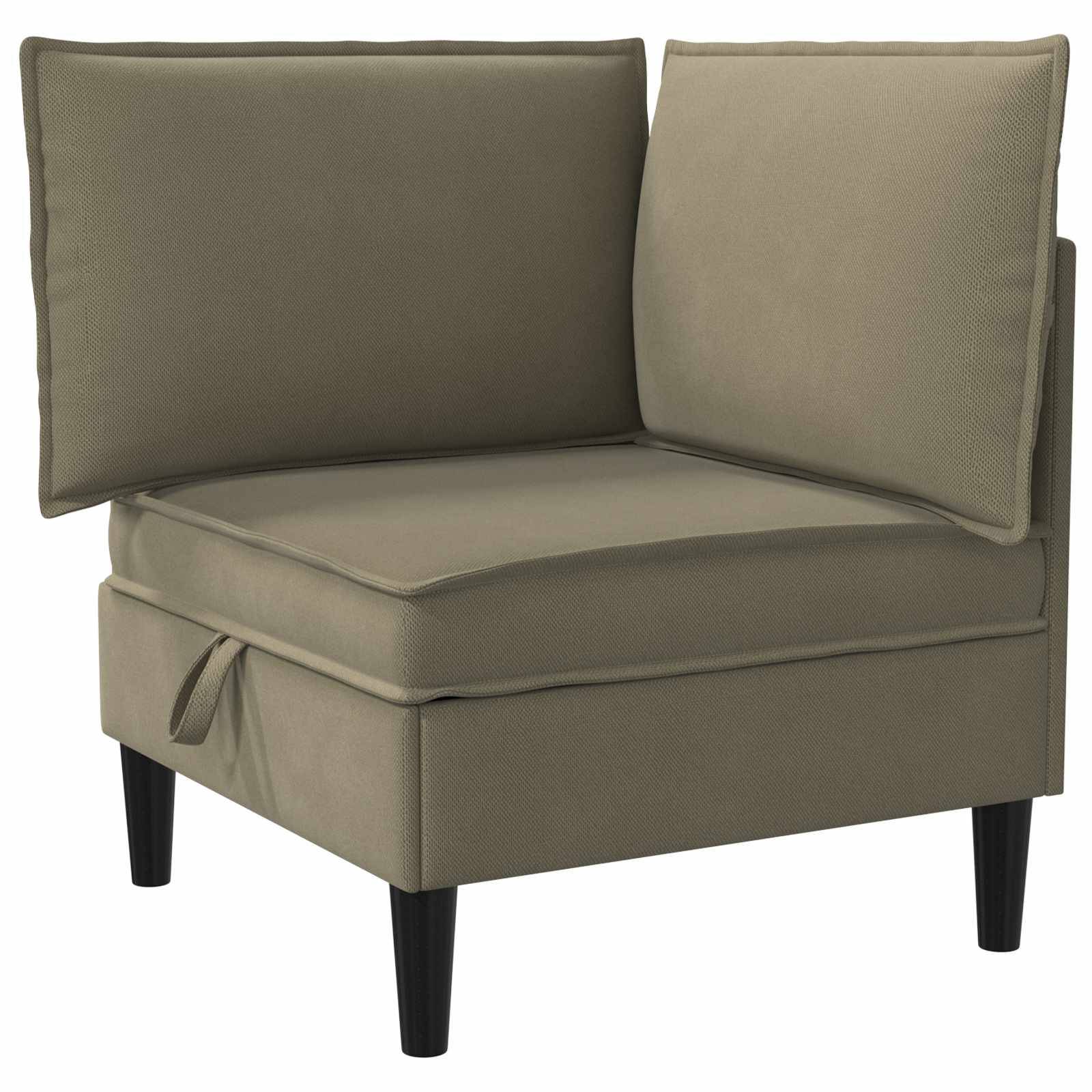 vidaXL Wohnzimmergarnitur 5 pcs Khaki Stoff