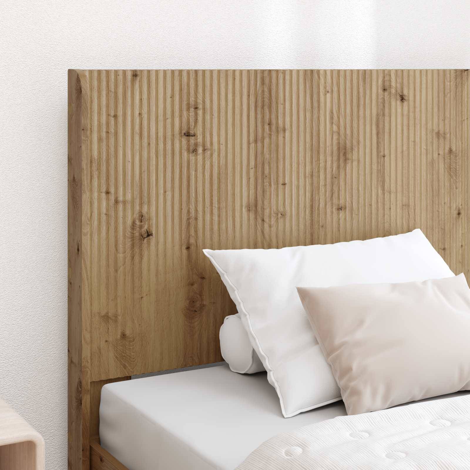 vidaXL Bettgestell mit Stauraum und Kopfteil Artisan-Eiche 75 x 190 cm