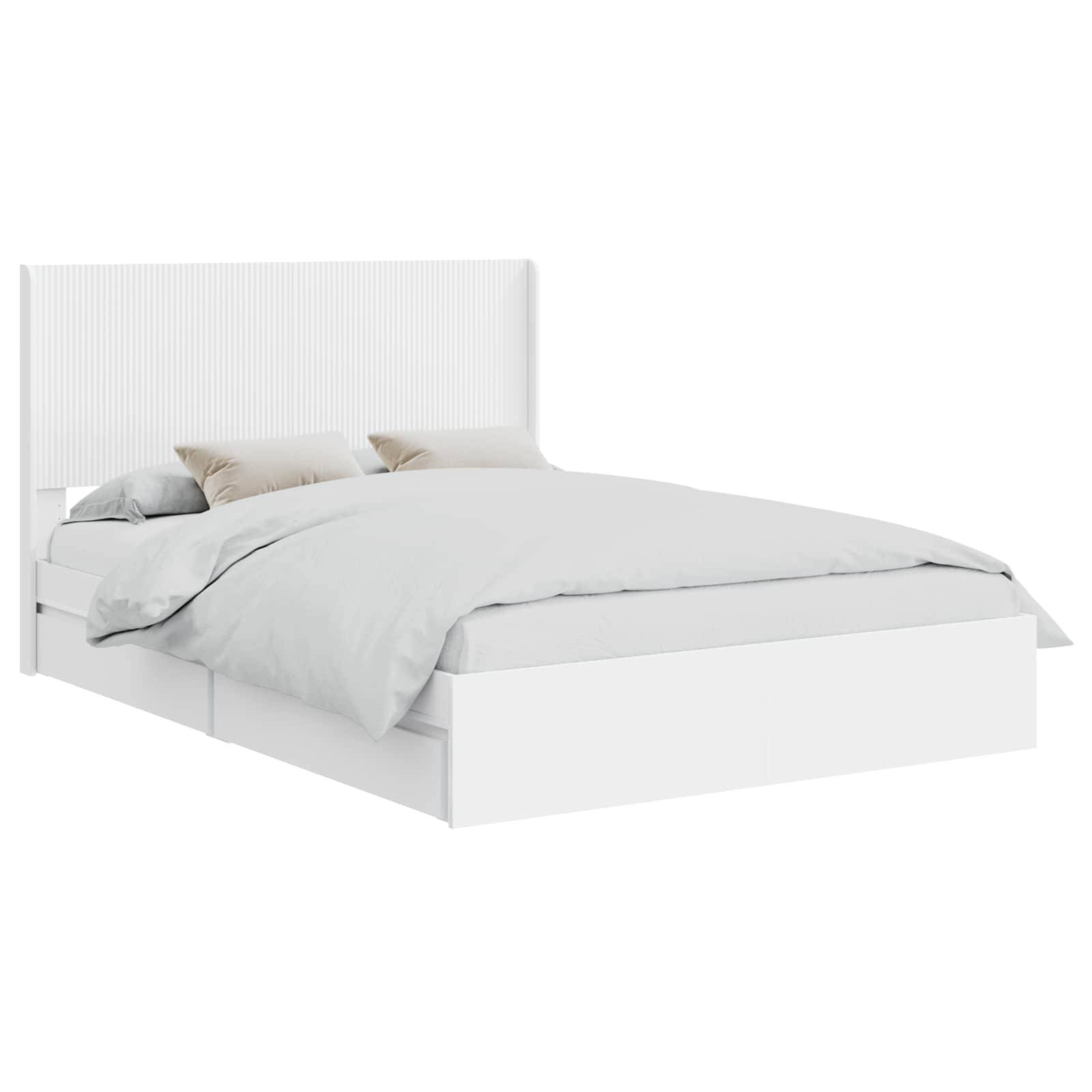 vidaXL Bettgestell mit Stauraum und Kopfteil 3 pcs Holzwerkstoff
