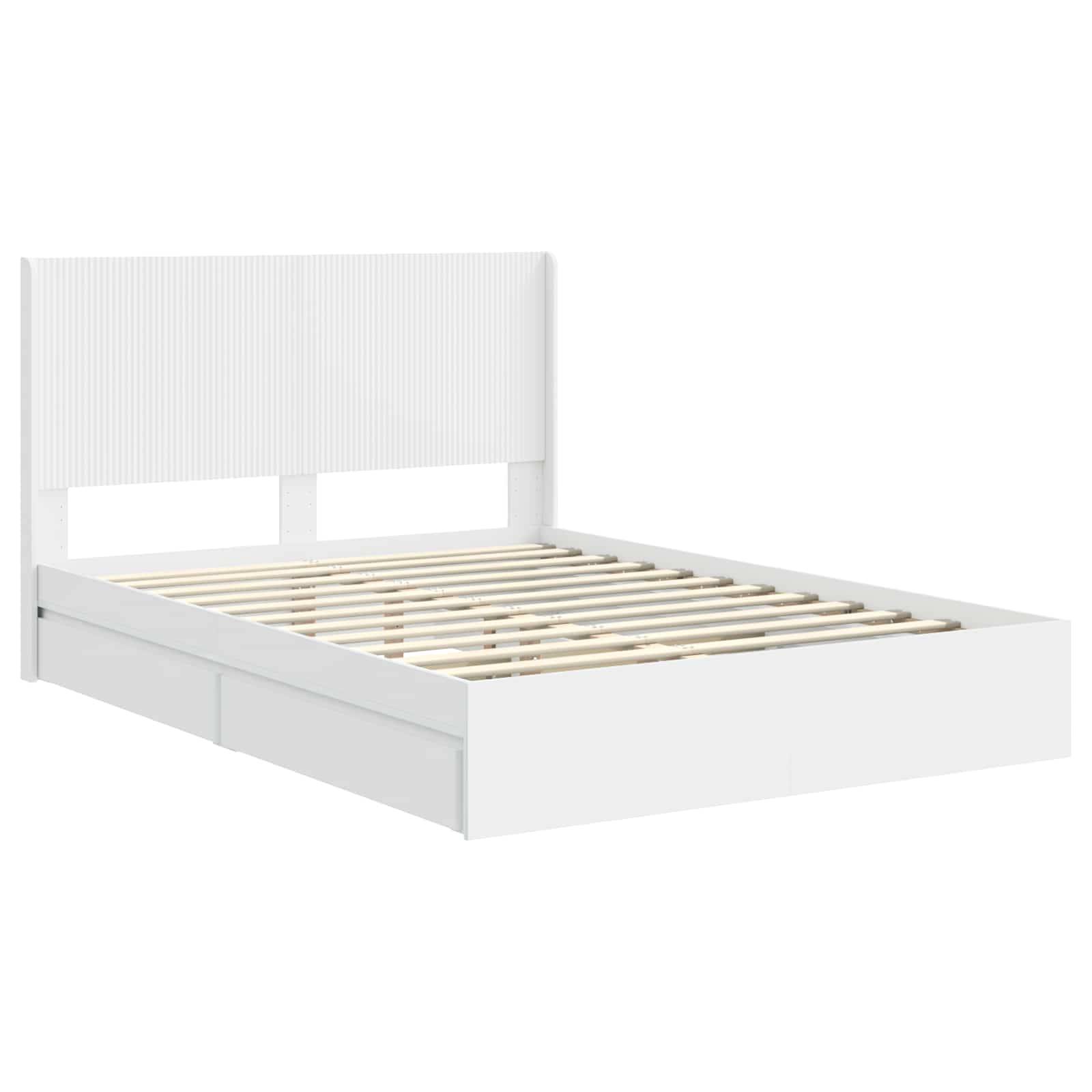vidaXL Bettgestell mit Stauraum und Kopfteil 3 pcs Holzwerkstoff