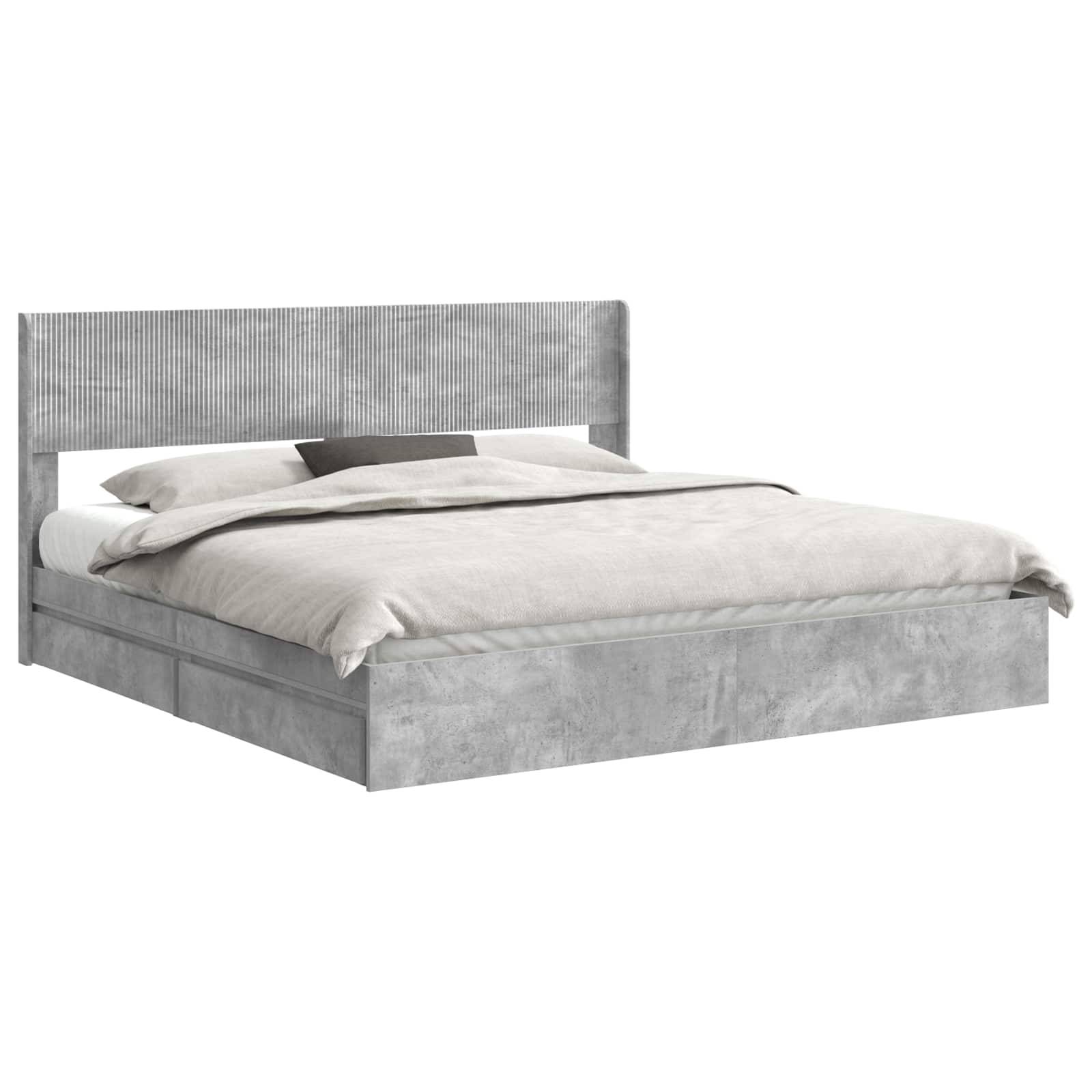vidaXL Bettgestell mit Stauraum und Kopfteil 3 pcs Holzwerkstoff