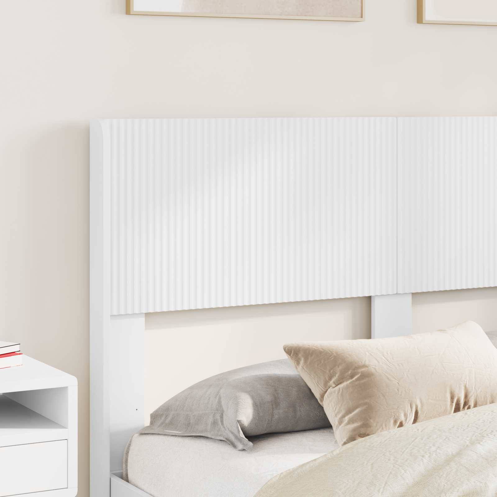 vidaXL Bettgestell mit Stauraum und Kopfteil Weiß 140 x 190 cm