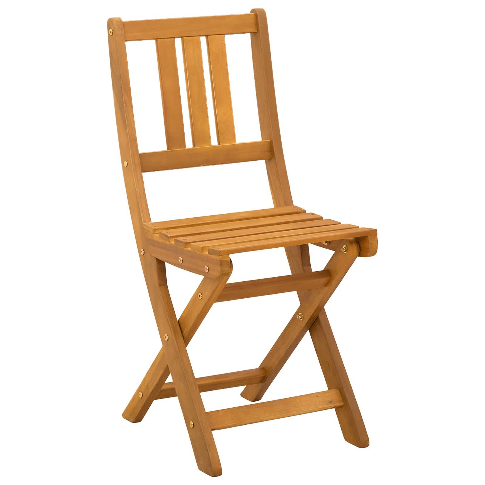 vidaXL Außen Bistro-Stühle mit Kissen 8 pcs Natur 40 x 42 x 85 cm